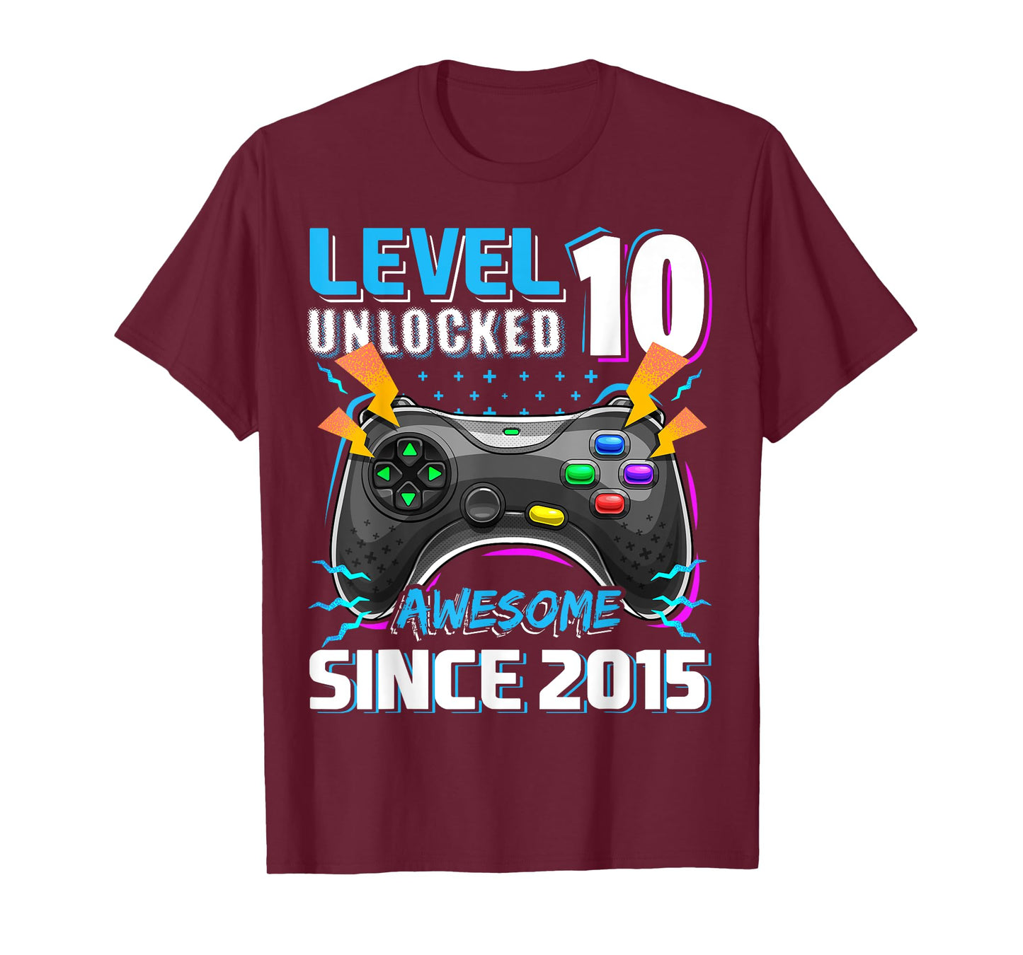 10th Birthday Boy Level 10 Gamer 10 Year Video Game Party T-Shirt