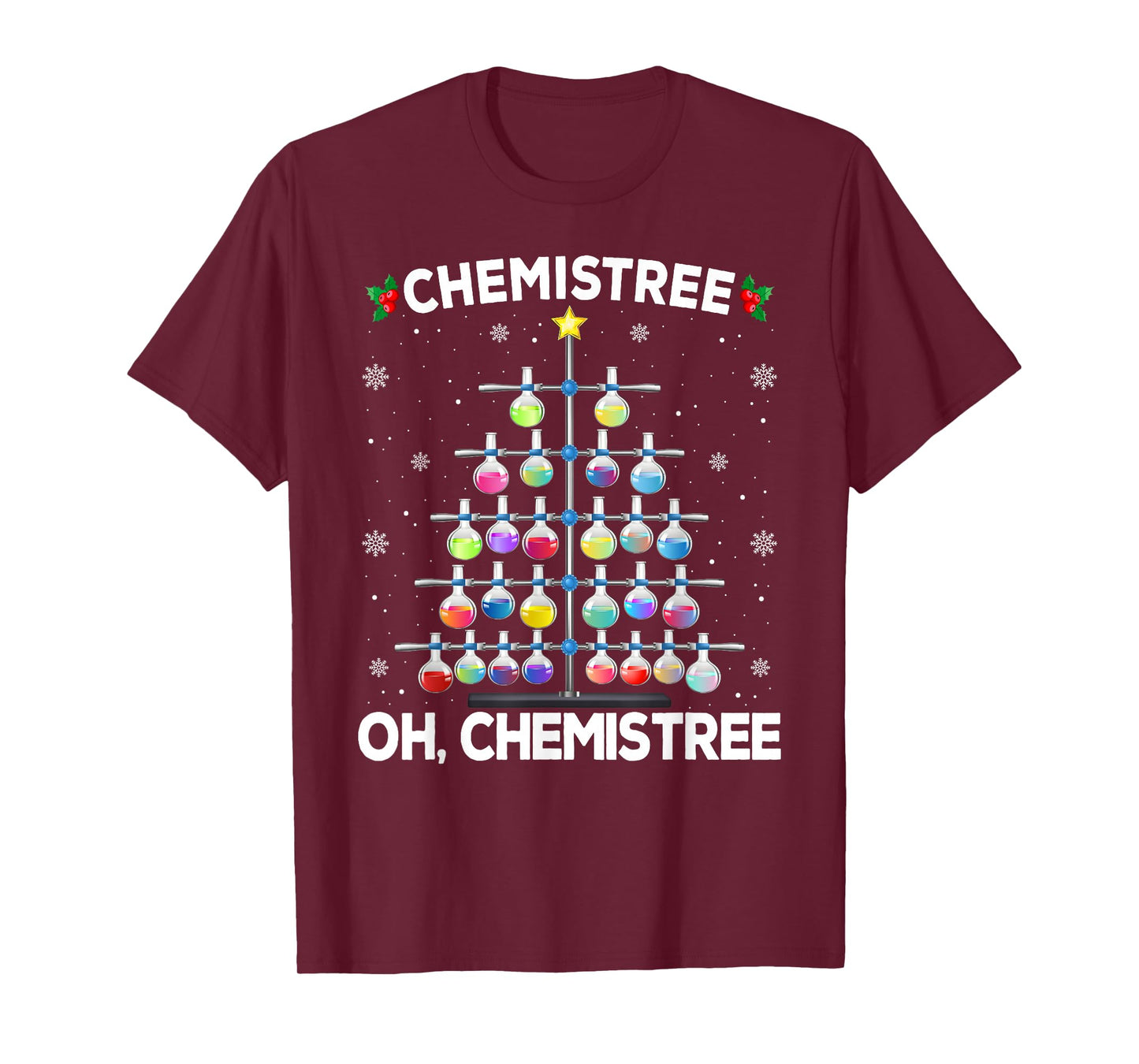 Chemistry Science Christmas Tree Funny Oh Chemistree T-Shirt