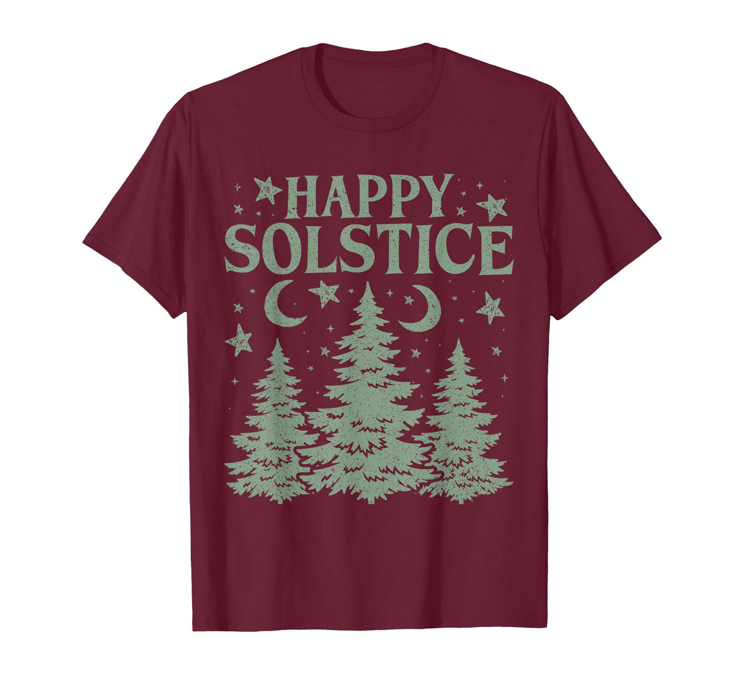 Happy Solstice Yuletide Season Christmas Tree Winter T-Shirt
