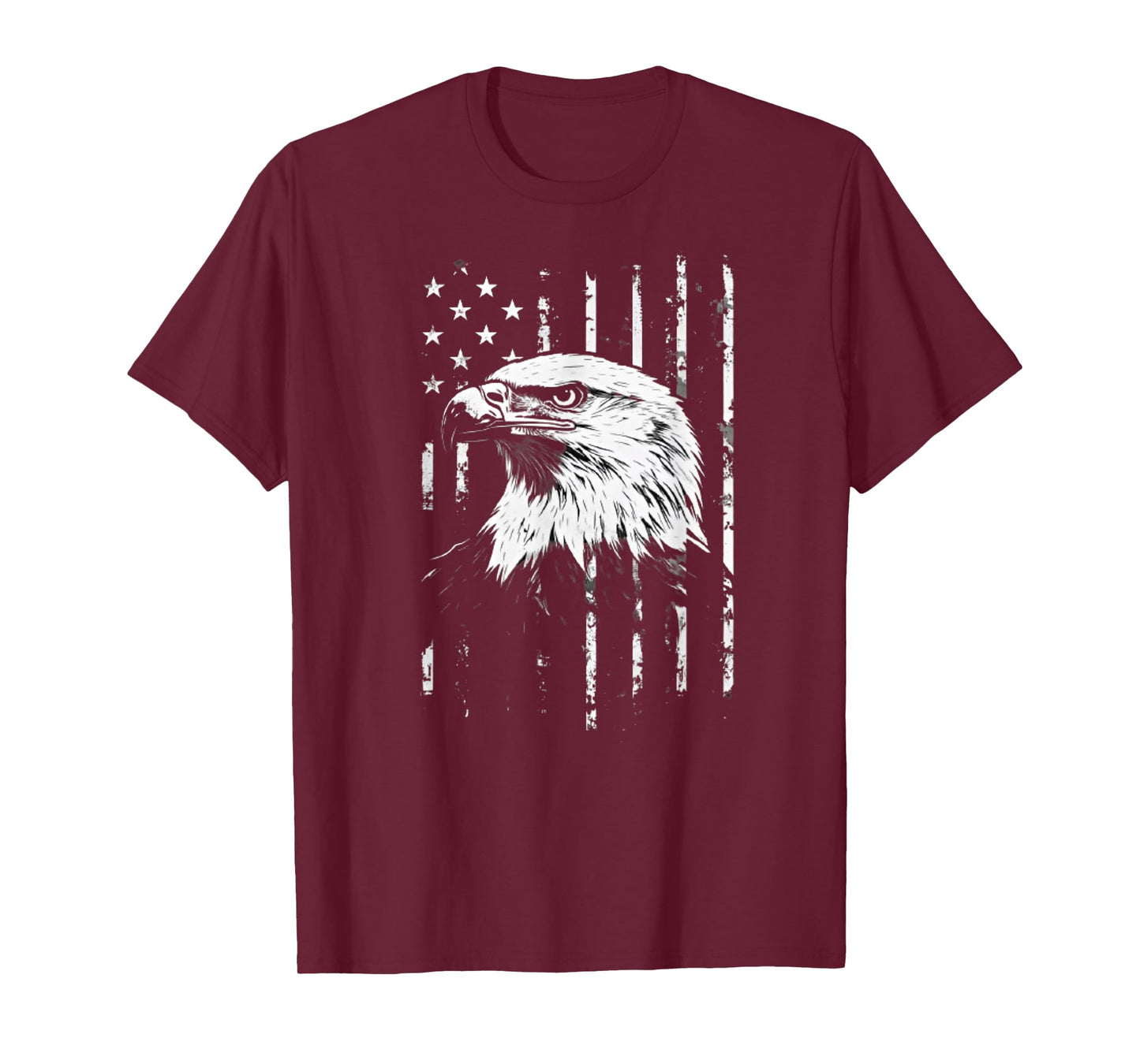 Patriotic American Eagle Men Women 4th of July USA Flag T-Shirt