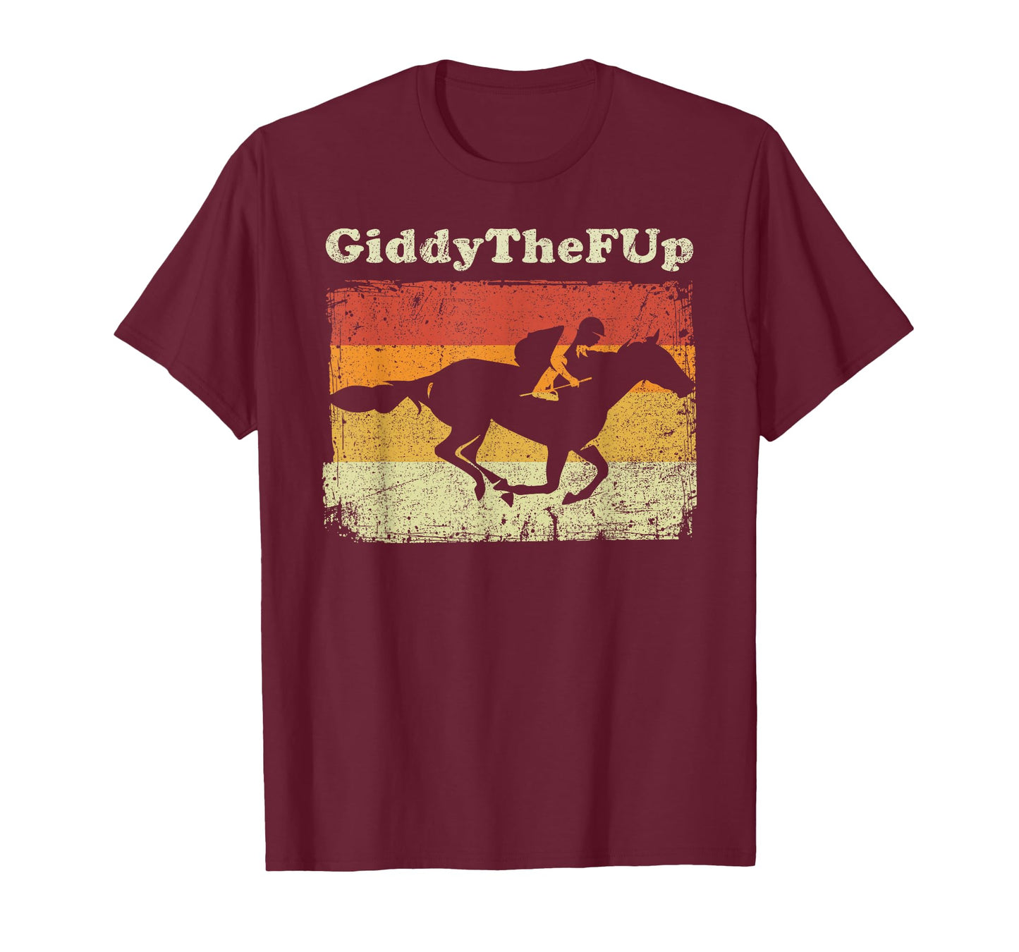 Funny Horse Racing Vintage Giddythefup Derby Horse Race T-Shirt