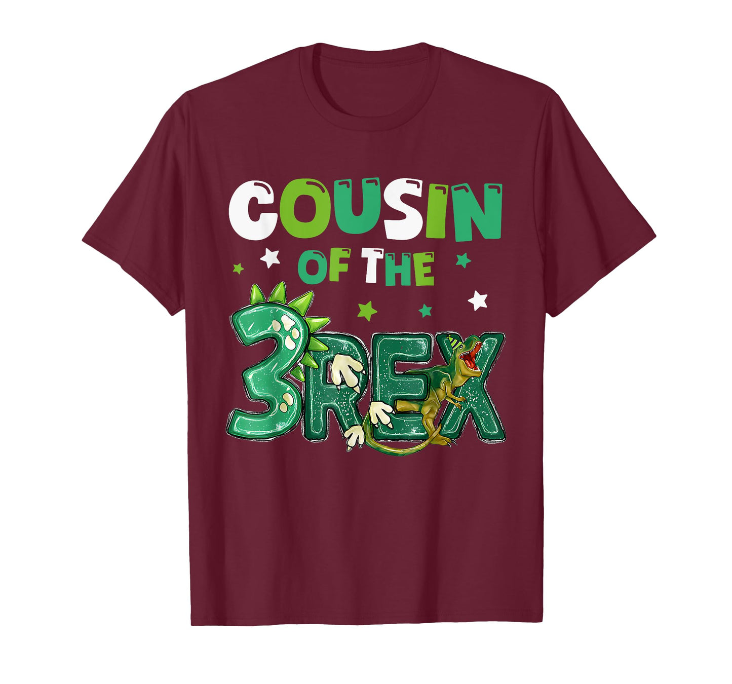 Cousin of the Three Rex Birthday Dinosaur Family Matching T-Shirt