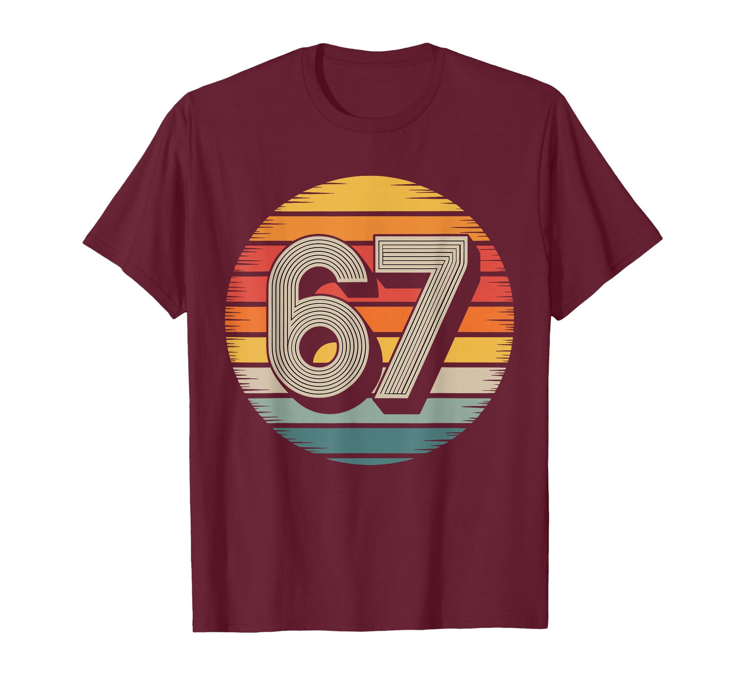 67 Meme Six Seven 6 7 Shirt Meme Funny Number Vintage T-Shirt