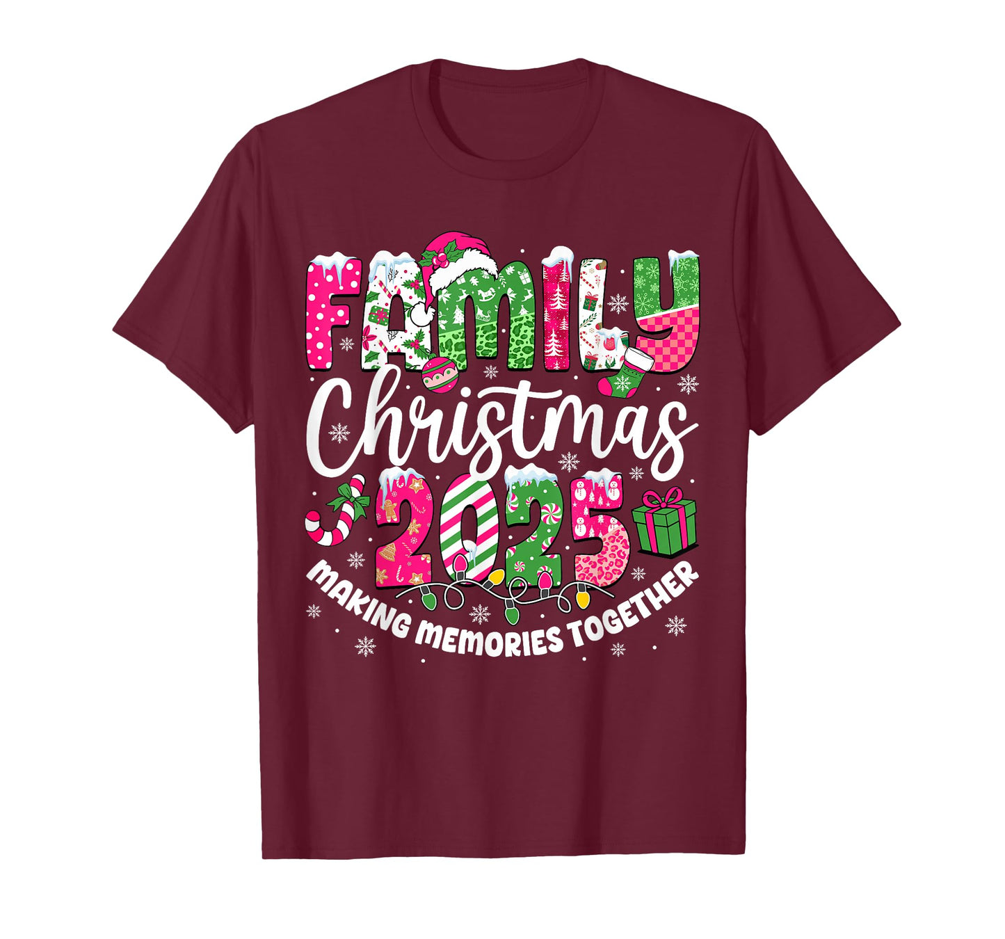Family Christmas 2025 Matching Outfit Xmas Squad Santa Group T-Shirt