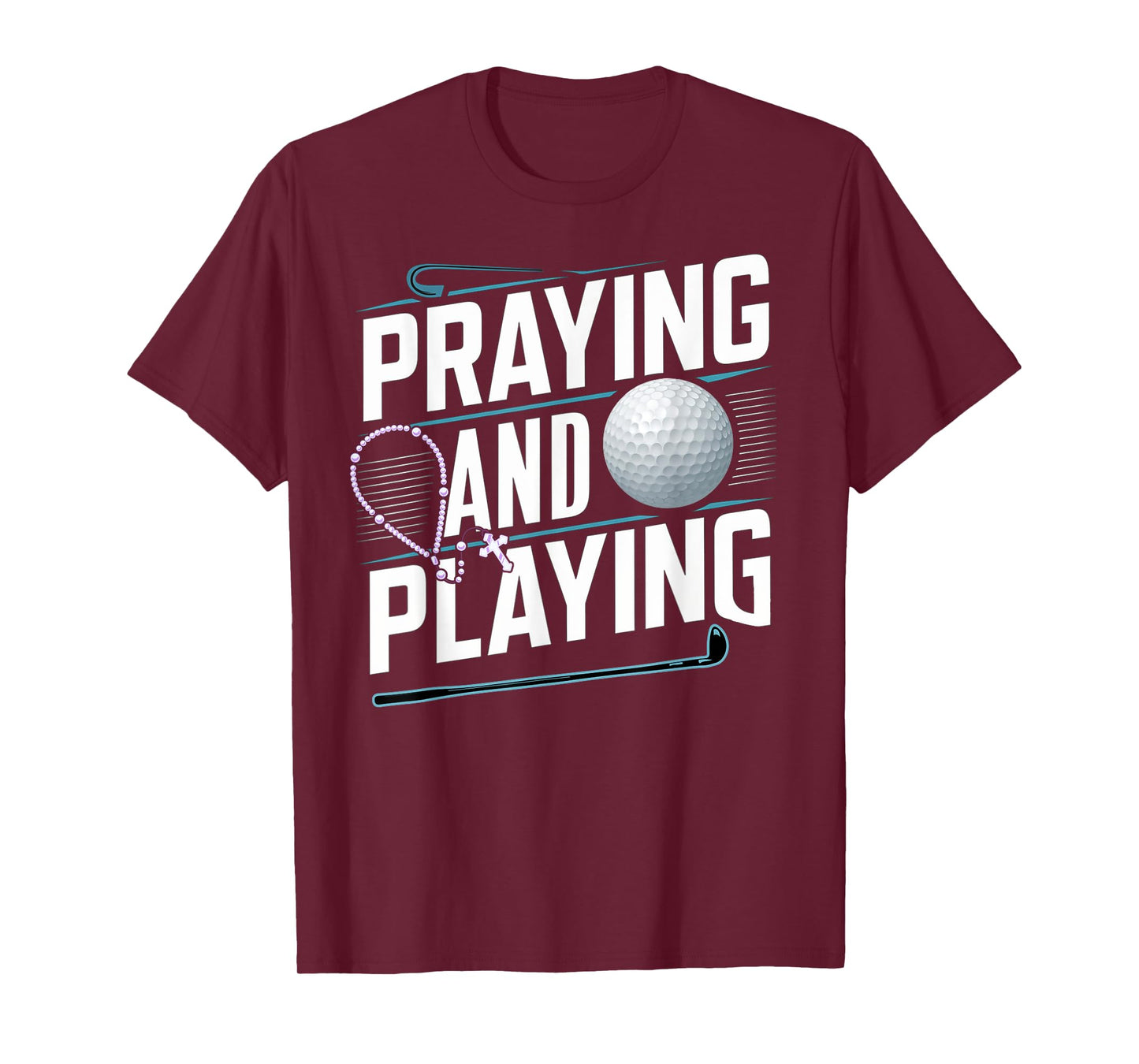 Praying Golfer - Pray God Jesus Golf - Golfing T-Shirt