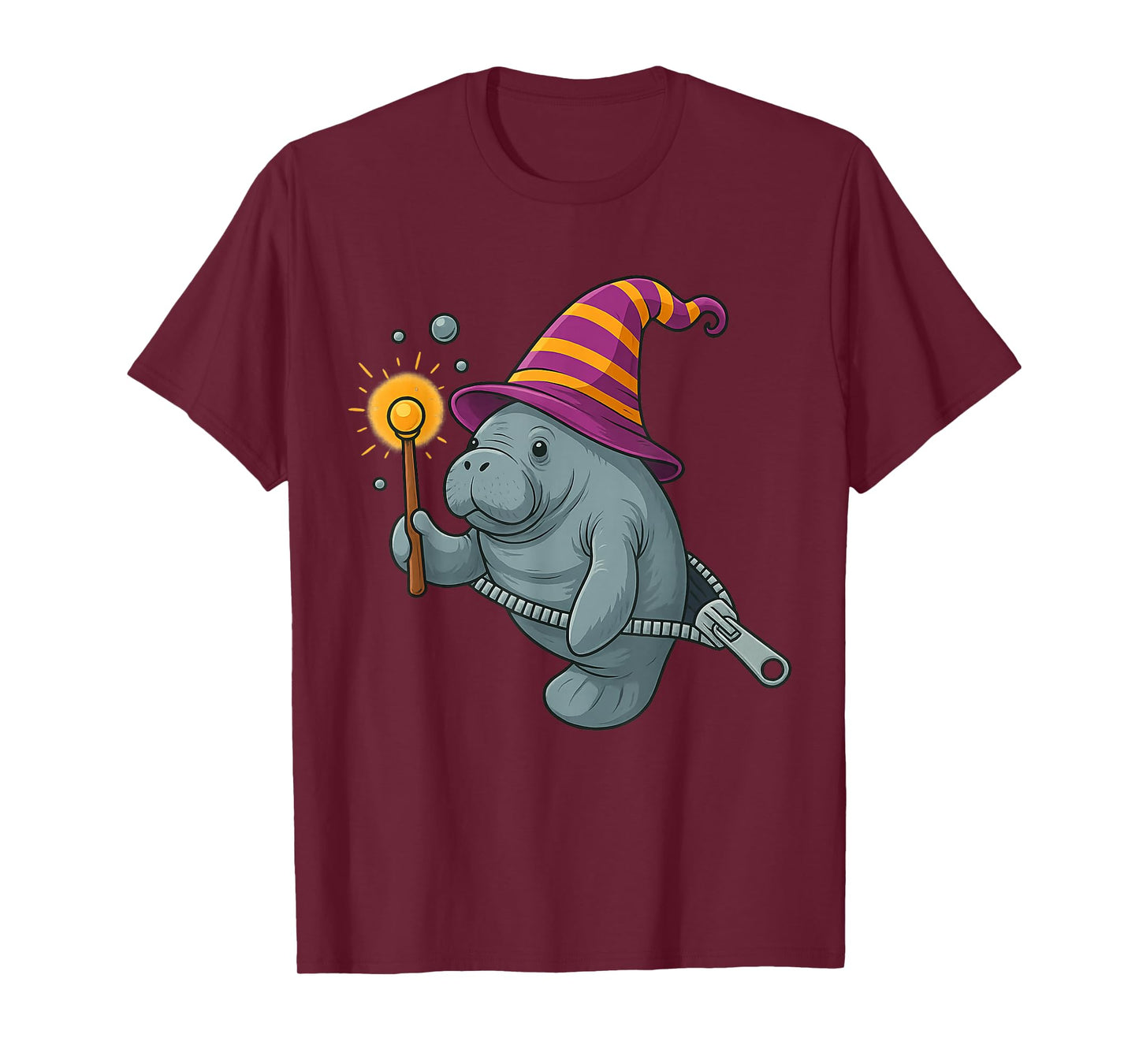 Manatee Emerging from Zipper - Ocean Animal Halloween Women T-Shirt
