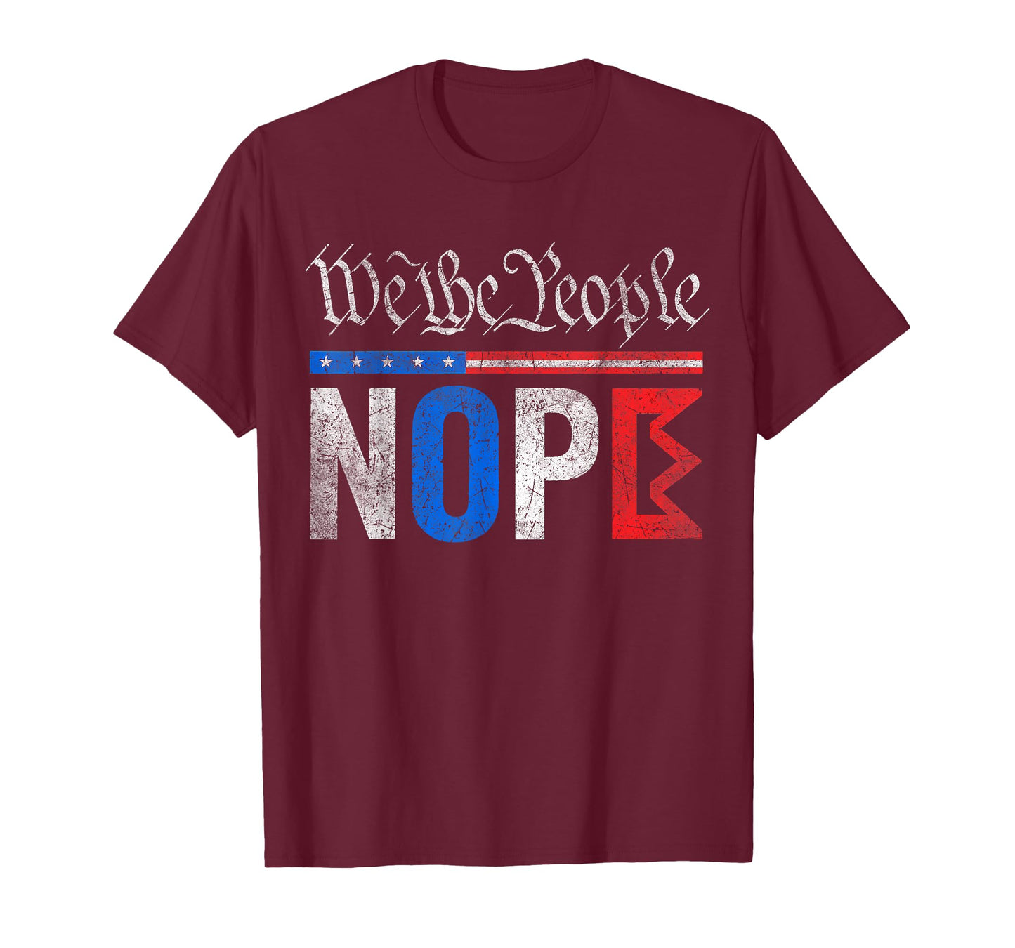 No Kings Nope Protest Graphic Distressed USA Design vintage T-Shirt