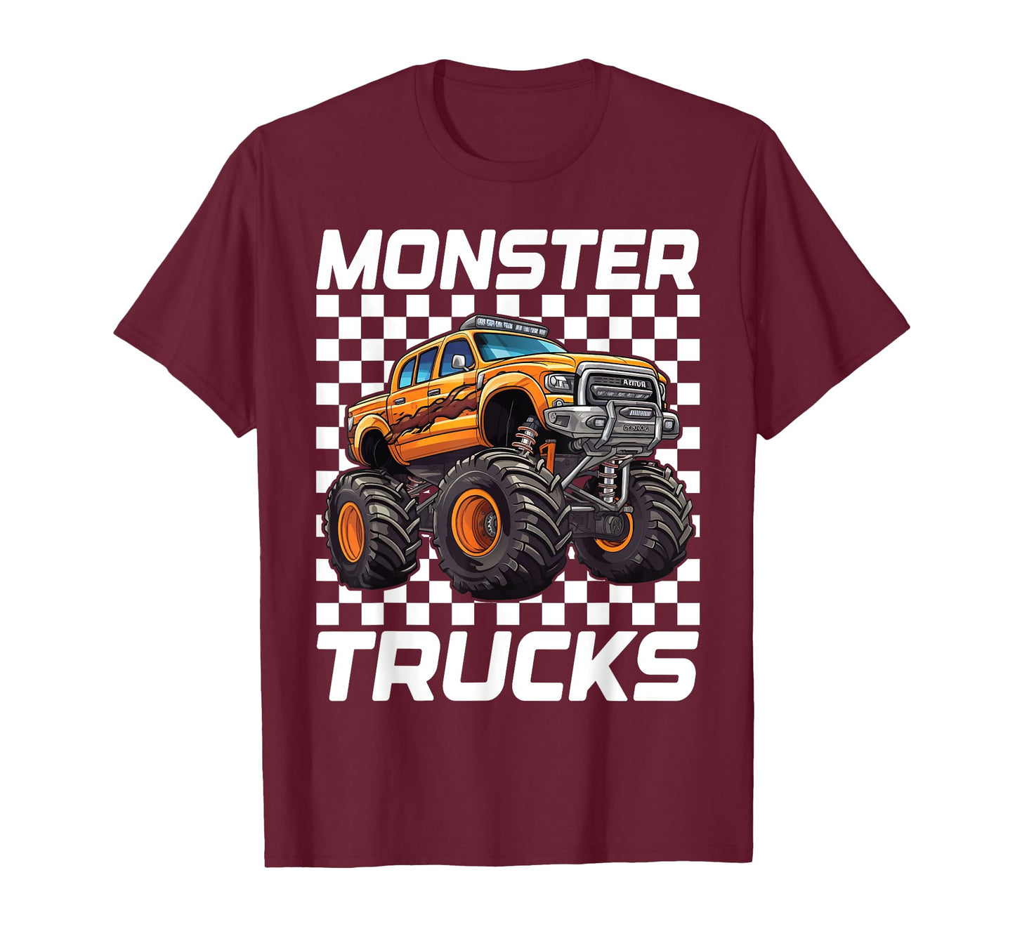 Monster Truck for Toddlers, Kids Monster Truck Retro Vintage T-Shirt