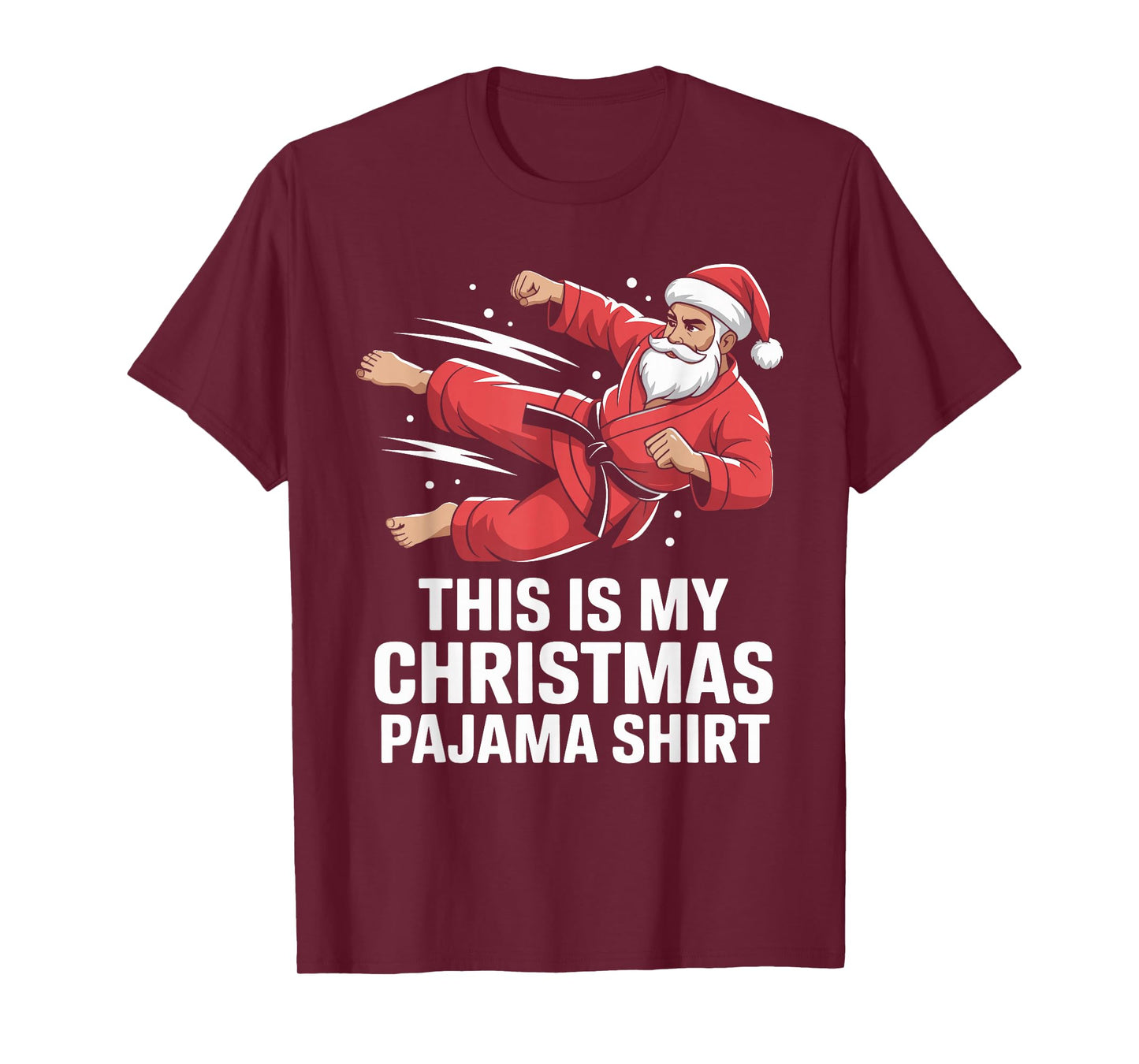 Funny Santa Claus Karate Christmas Martial Arts for Men T-Shirt