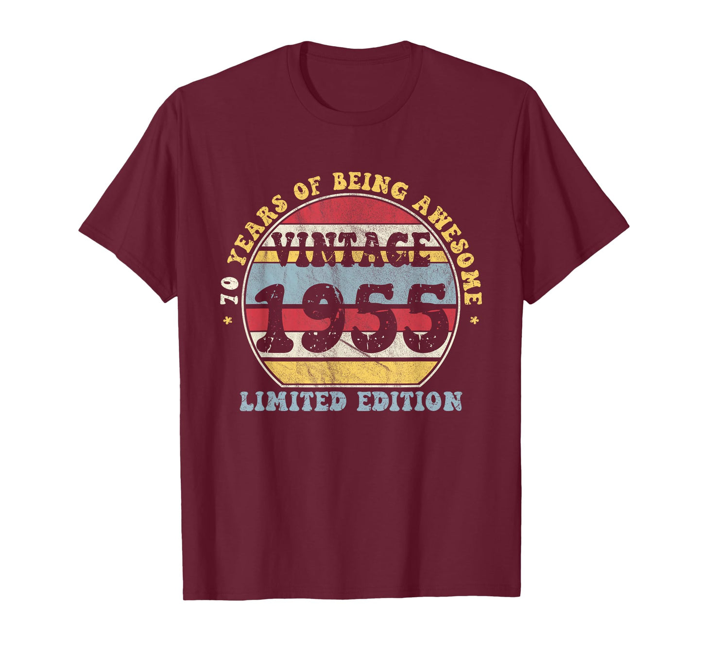 Vintage 1955 Limited Edition 70-Year-Old Gifts 70th Birthday T-Shirt