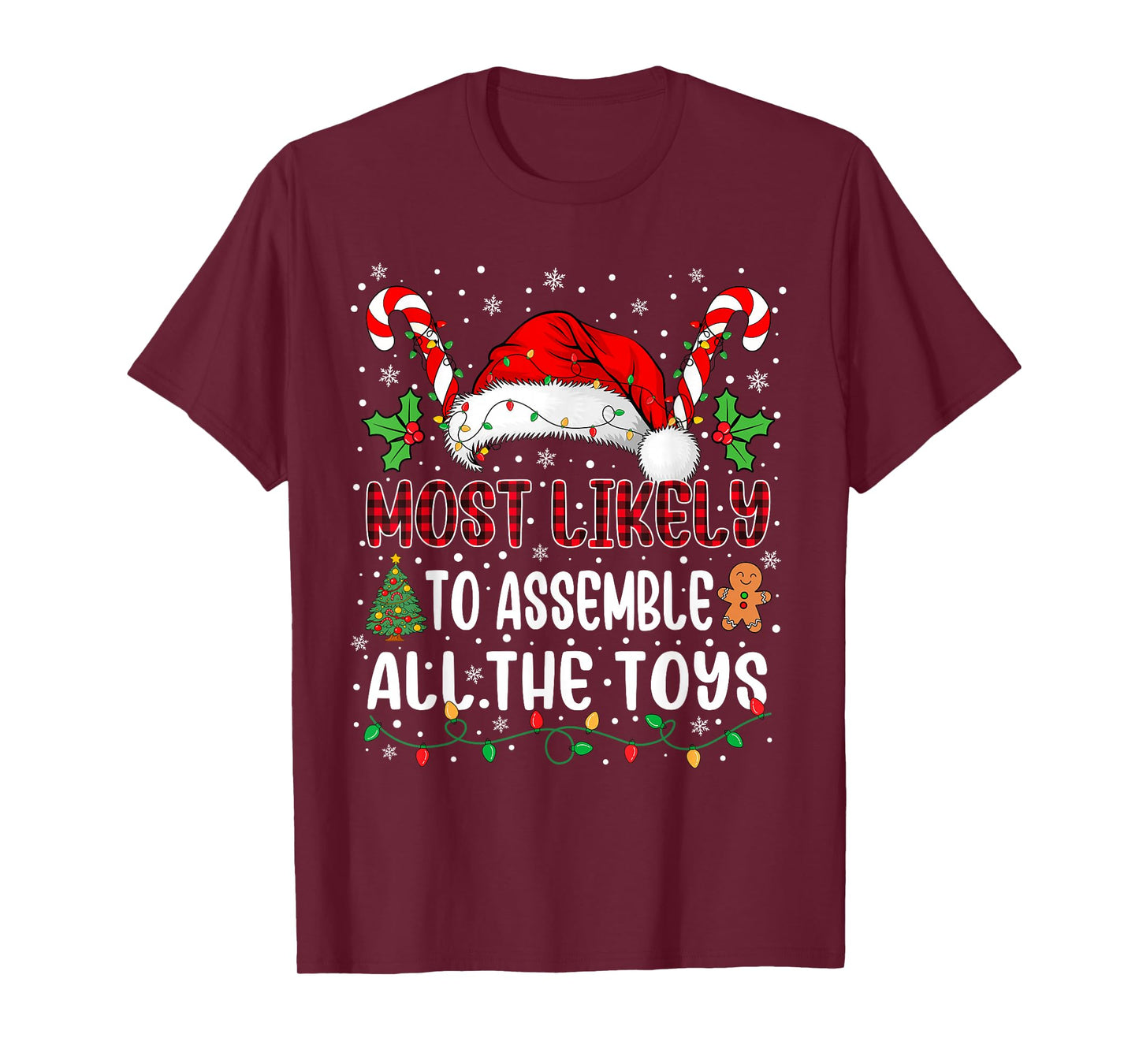 Most Likely to Assemble All The Toys Family Xmas Matching T-Shirt