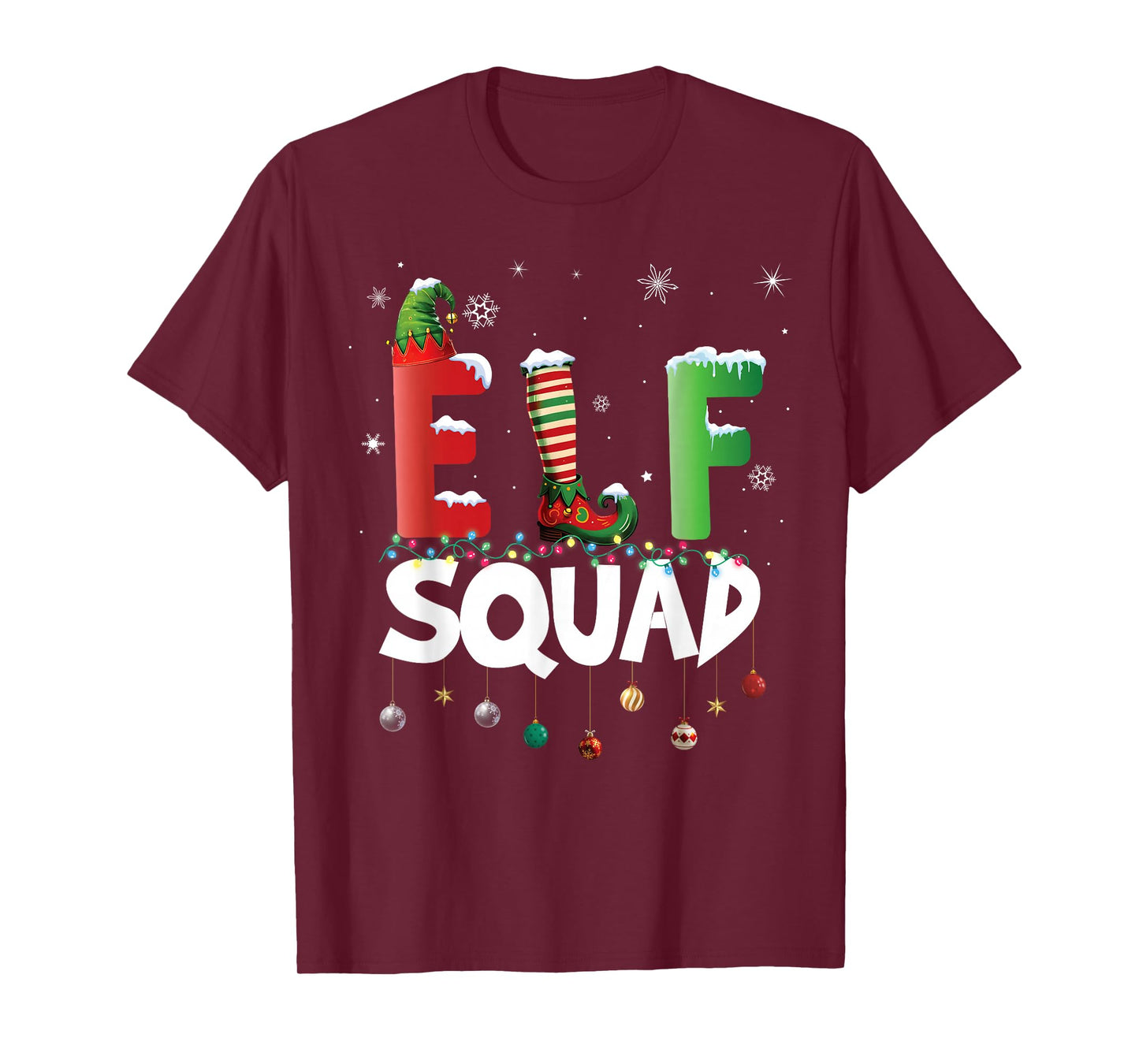 Elf Squad Funny Family Christmas Matching Pajamas Xmas T-Shirt