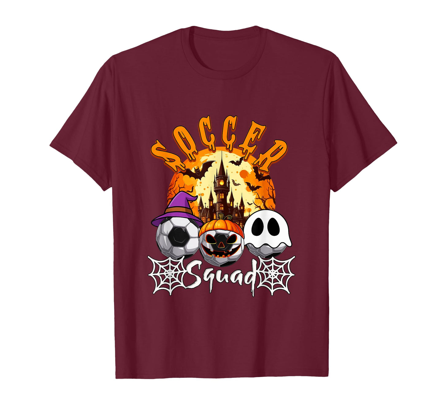 Soccer Squad Halloween Three Horror Balls Costume Player T-Shirt
