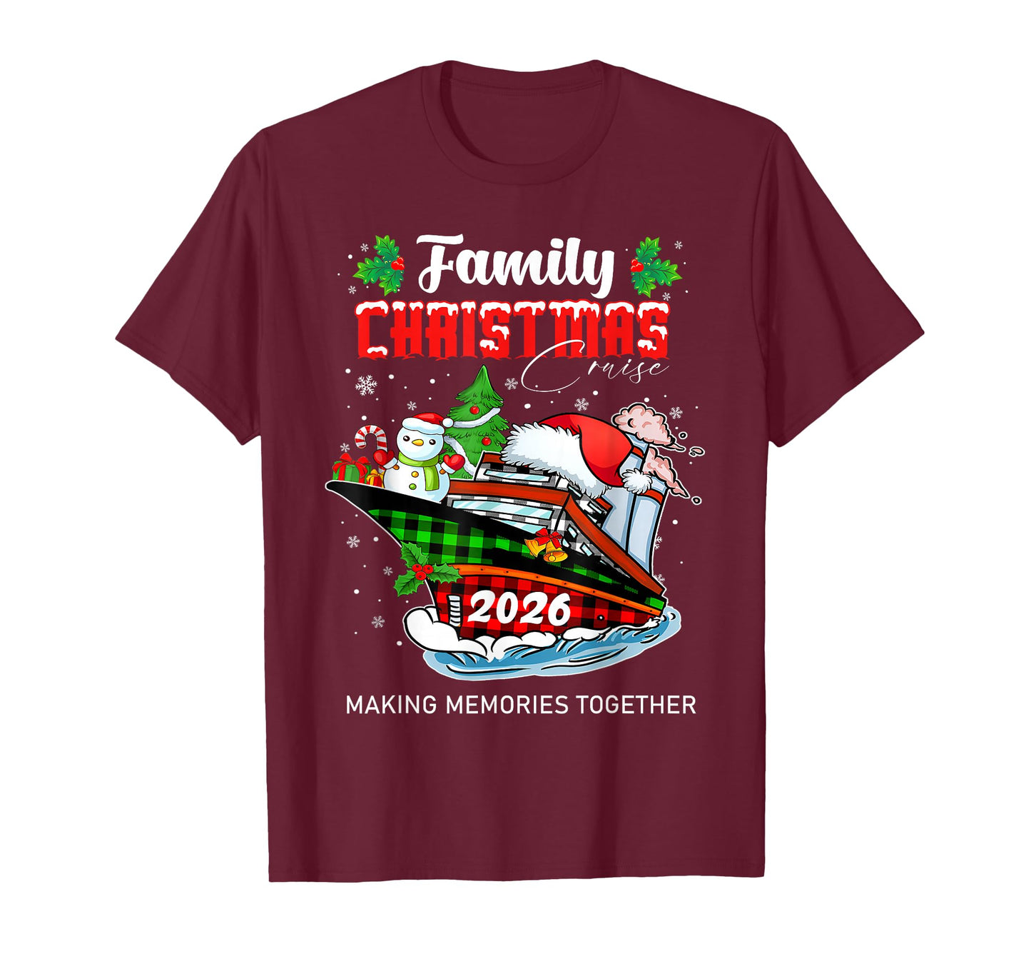 Family Christmas Cruise 2026 Matching Family Cruise Holiday T-Shirt