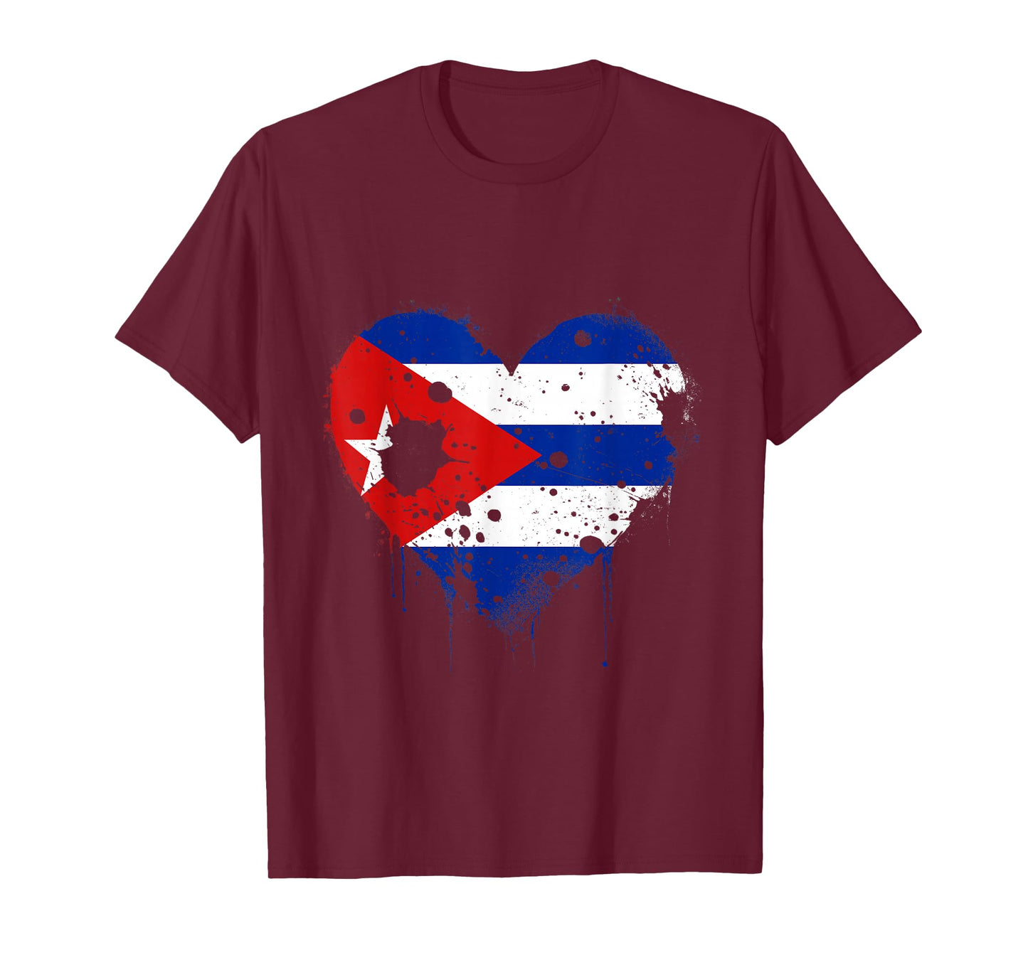 Cuba Vintage Cuban Flag Heart Cuban Roots Cuban Pride T-Shirt