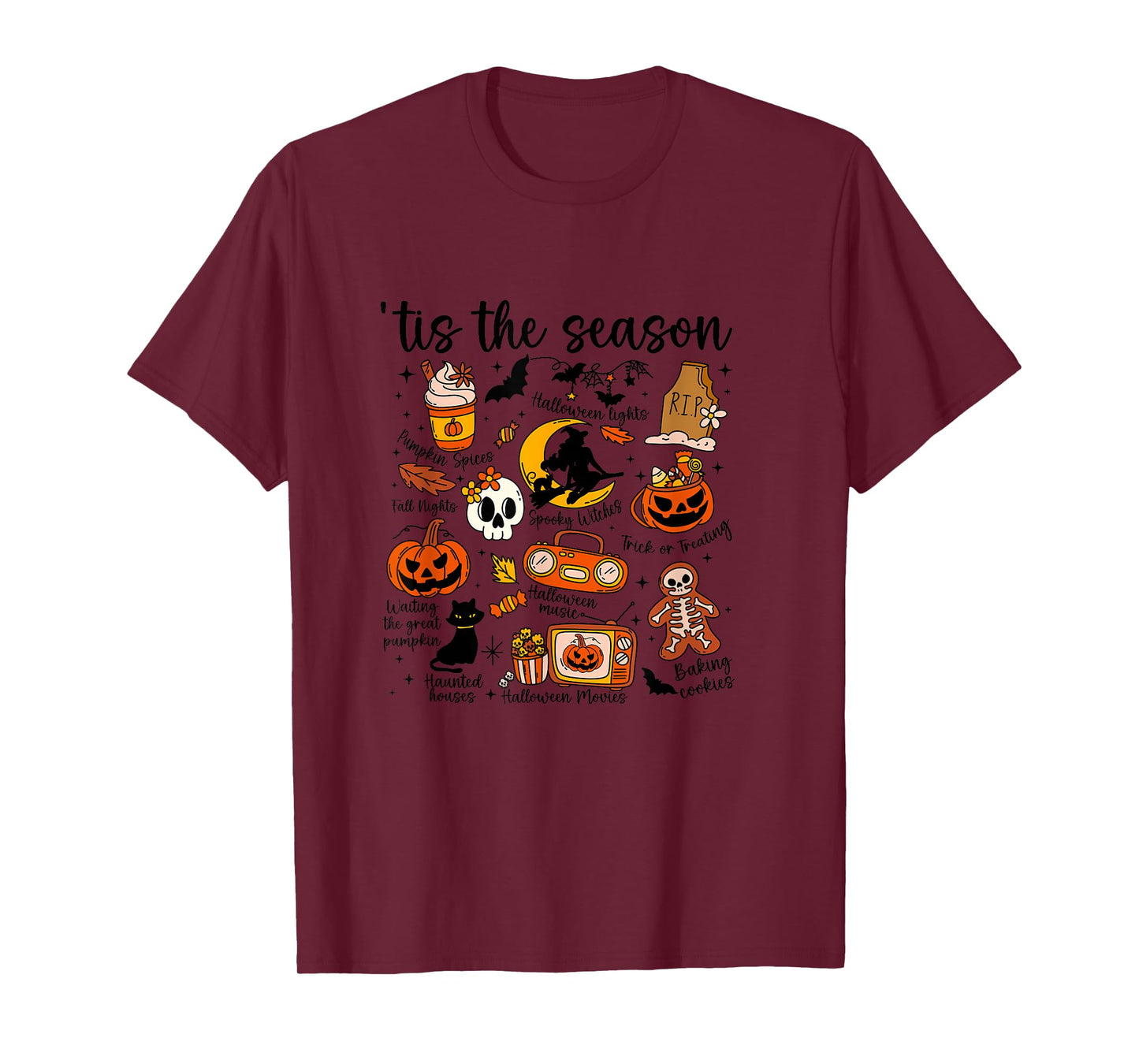 Amazing Spooky Creepy Halloween Witch Broom T-Shirt