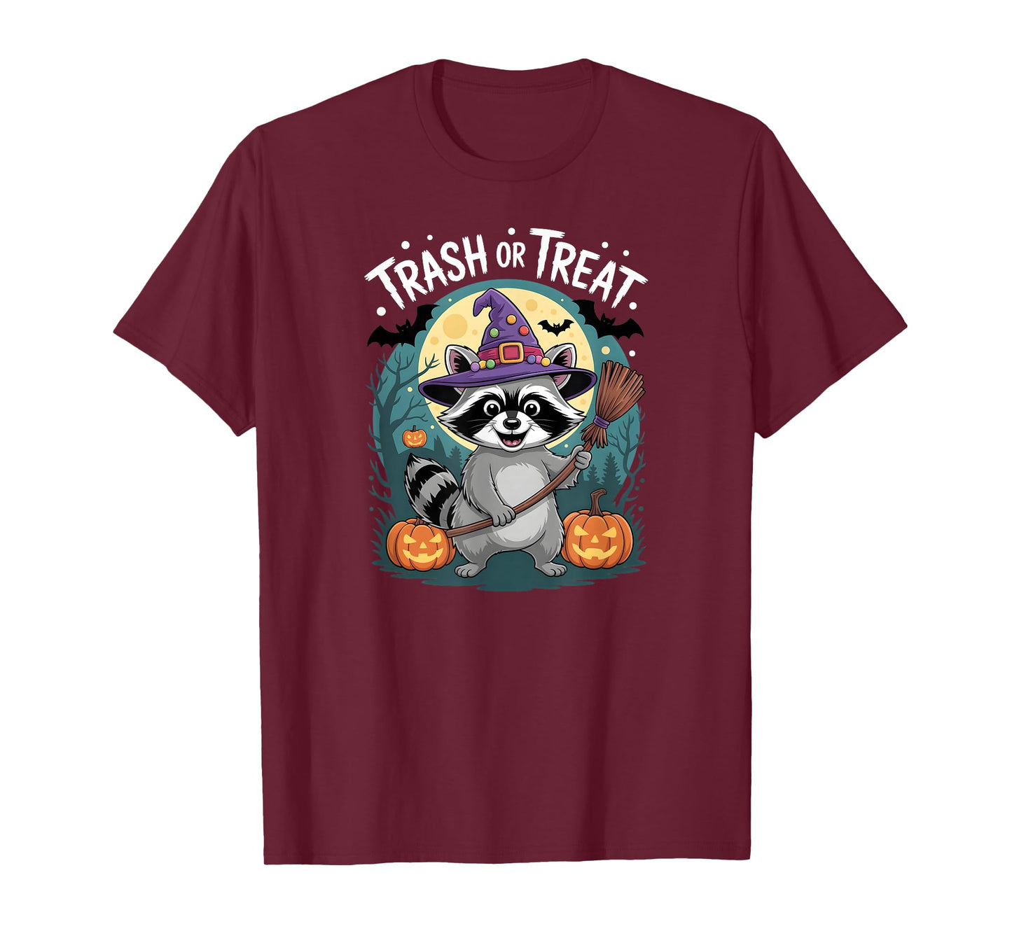 Halloween Cute Funny Raccoon Trash or Treat T-Shirt