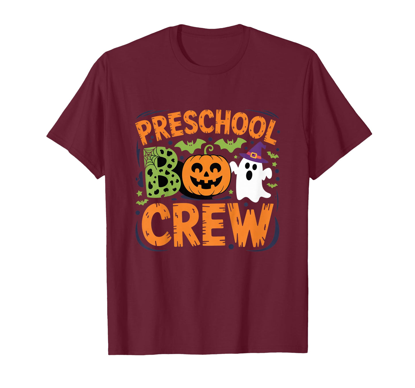 Preschool Boo Crew Halloween Matching Outfit Kids Teachers T-Shirt