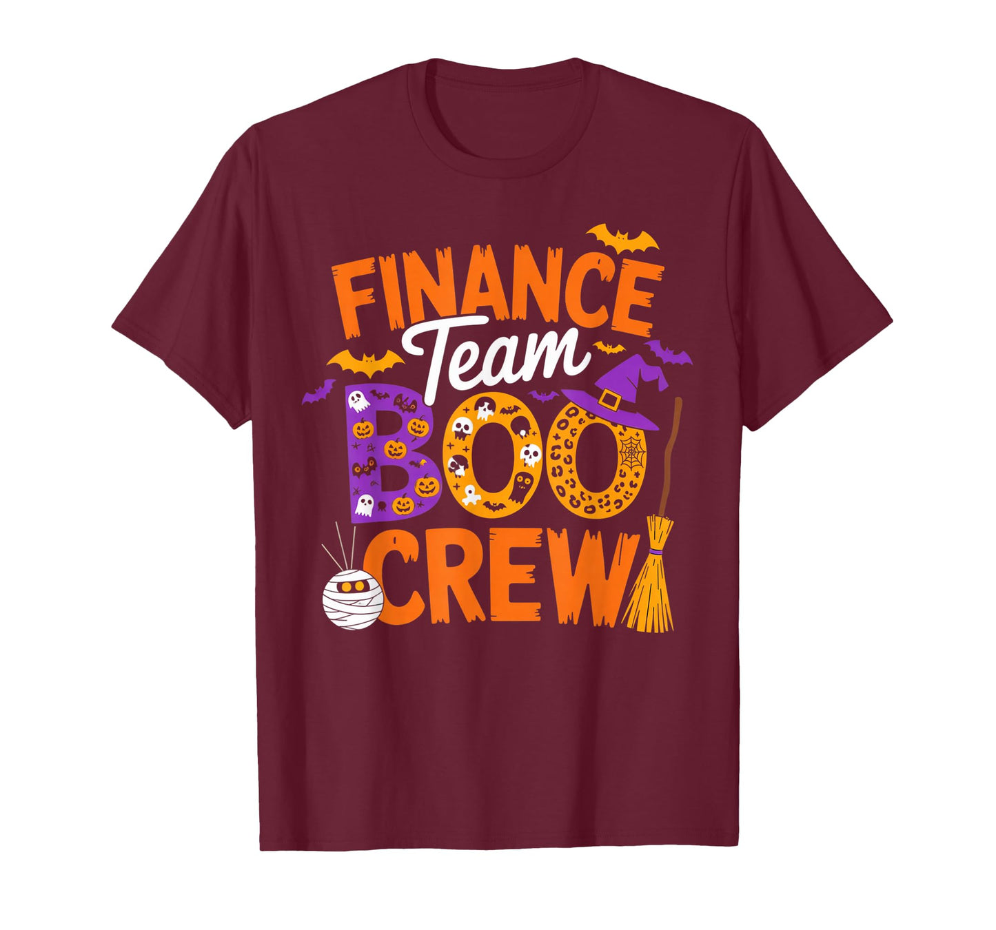 Finance Team Boo Crew Halloween Matching Spooky Outfit T-Shirt
