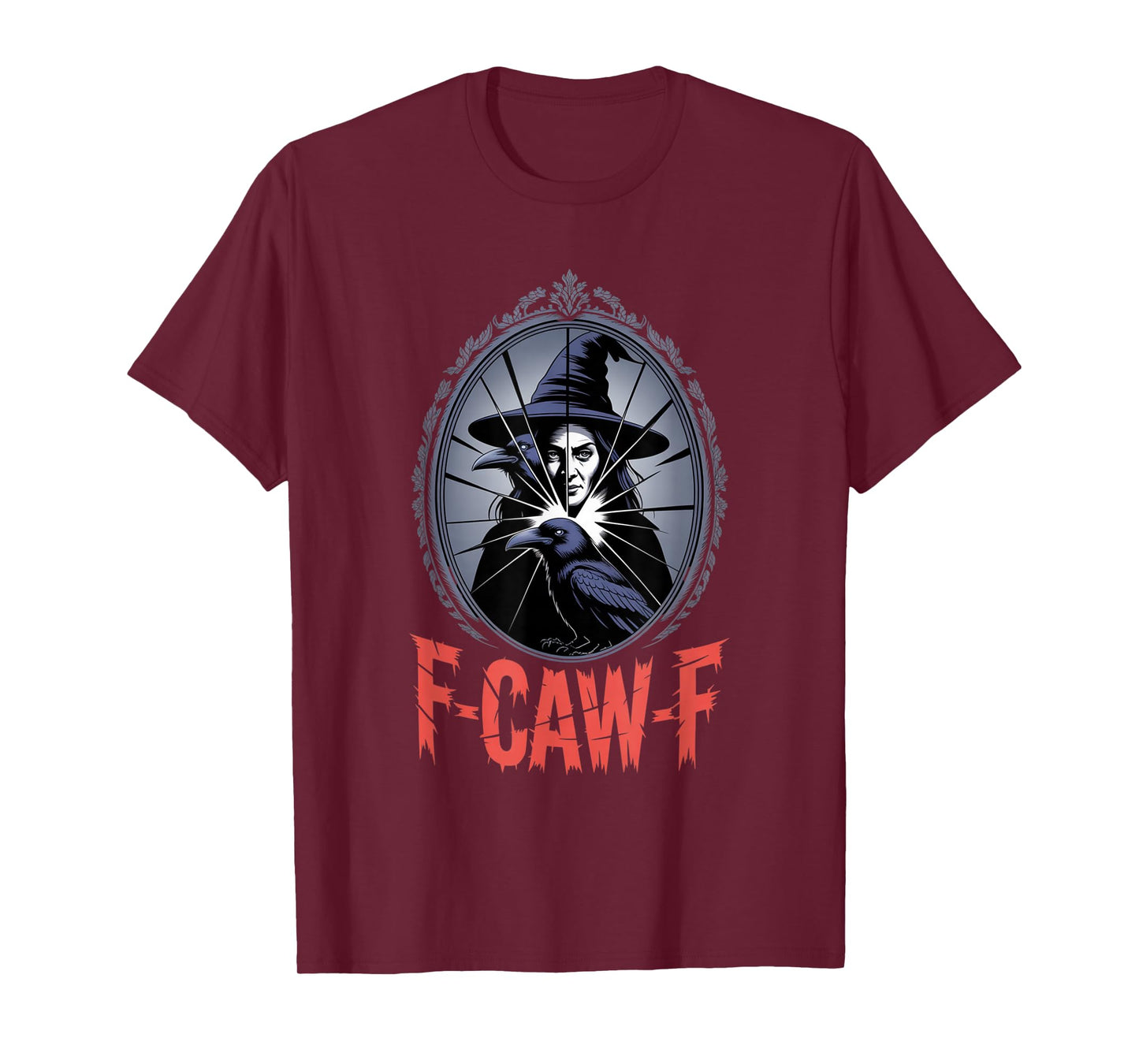 F-Caw-F Crow Funny Gothic Moon Black Bird Halloween T-Shirt