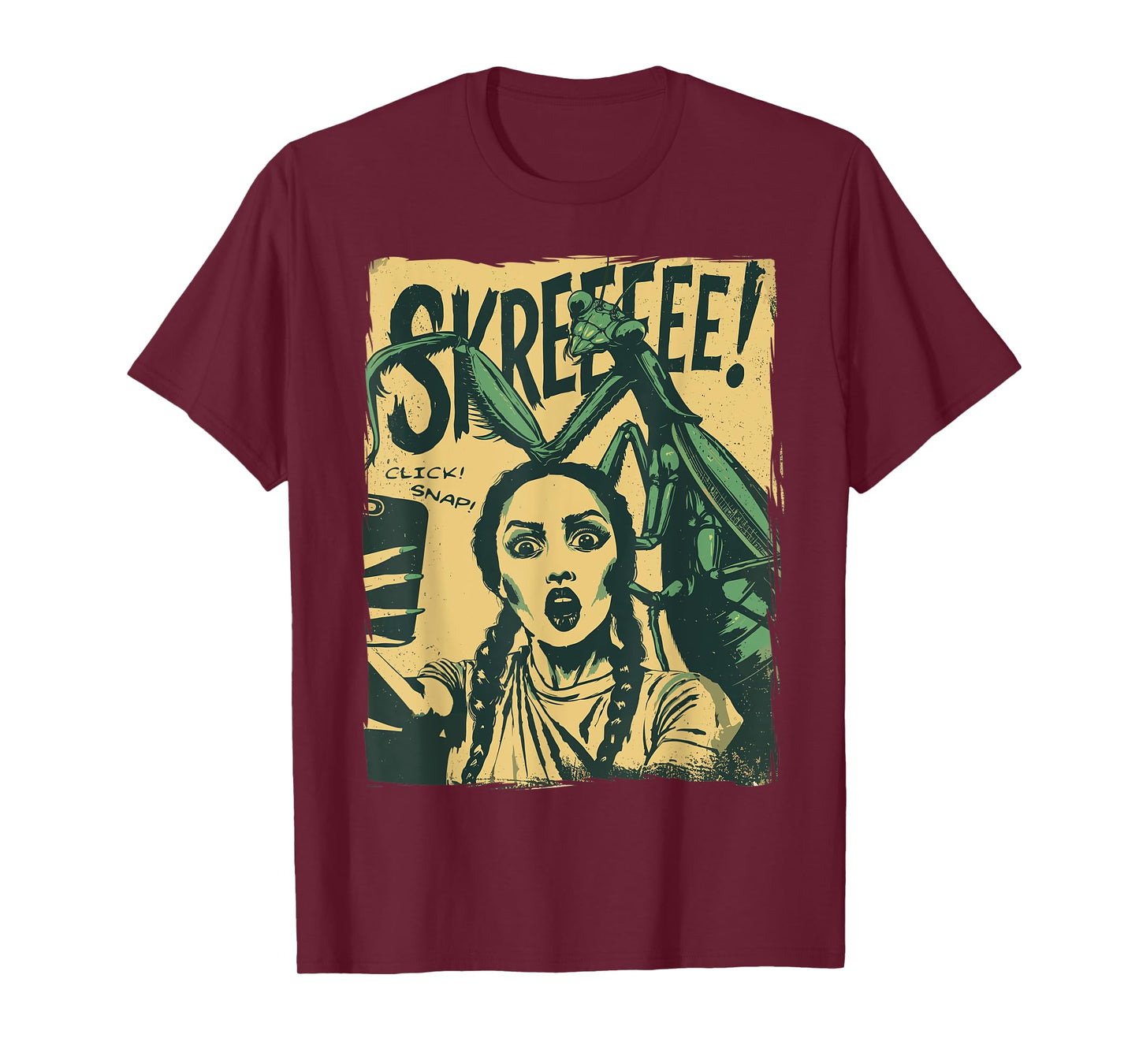 Vintage Horror Comic Monster Selfie Retro Halloween T-Shirt