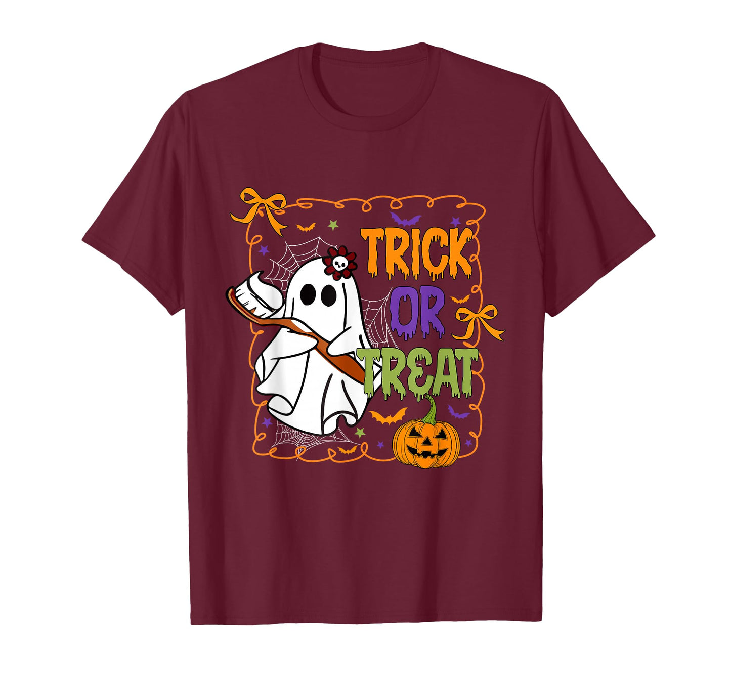 Trick-or-Treat Dental Boo Ghost Halloween Costume Women Men T-Shirt