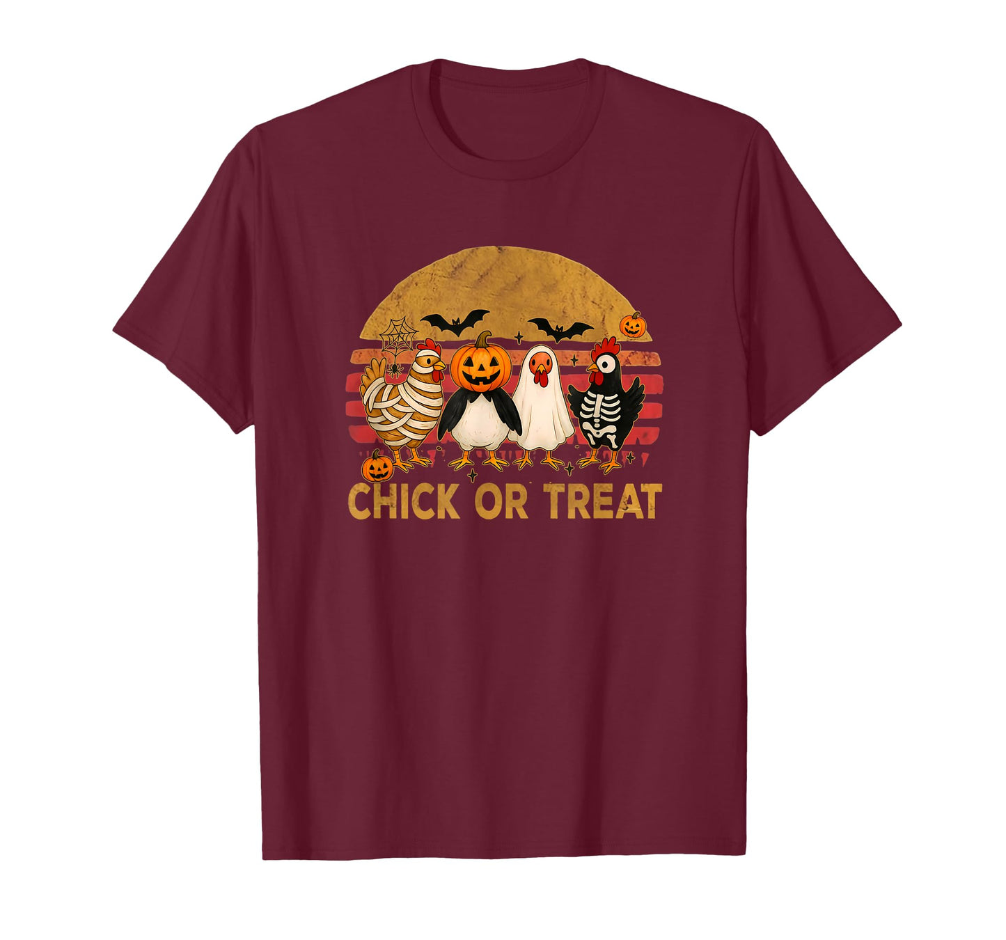 Chick Or Treat Halloween Witch Spooky Chicken T-Shirt