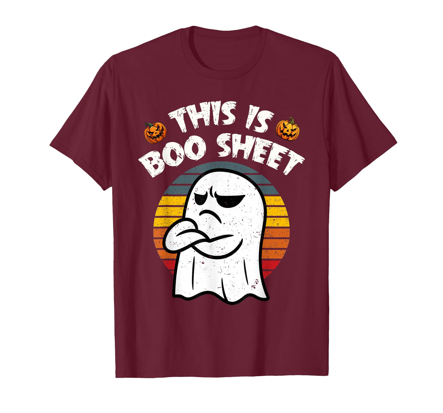 This is Boo Sheet Ghost Retro Halloween Costume Men Women T-Shirt