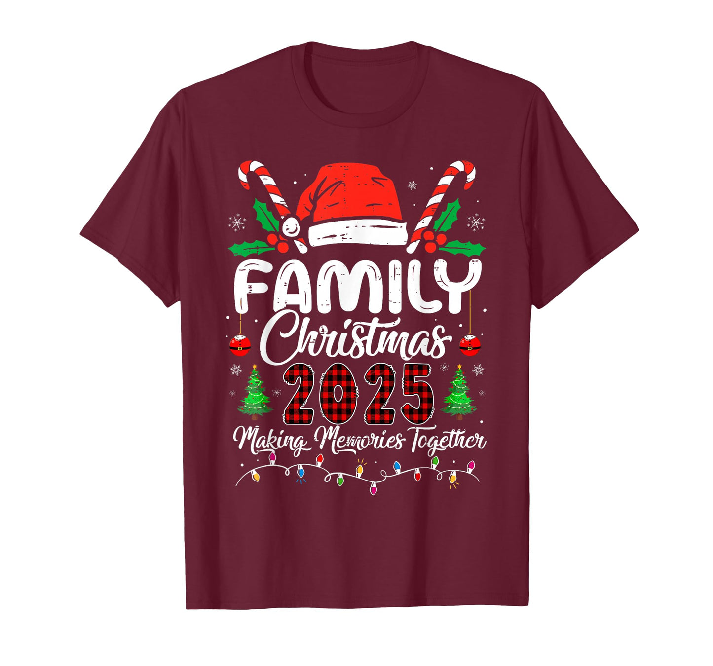 Family Christmas 2025 Matching Squad Santa Elf Funny Xmas T-Shirt