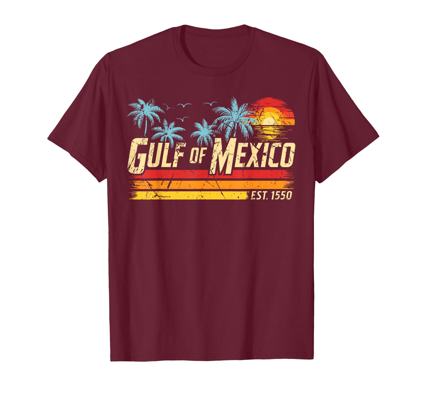 Gulf of Mexico Forever Retro Vintage Beach Mens Women T-Shirt