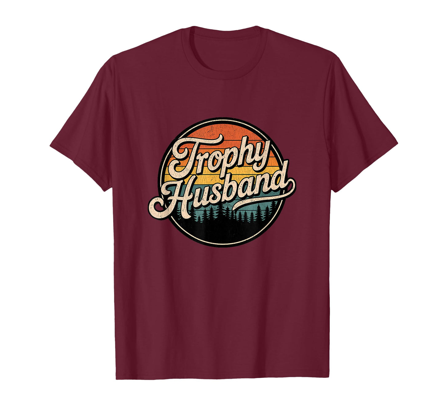 Trophy Husband Vintage Sarcastic Marriage Retro Groom T-Shirt
