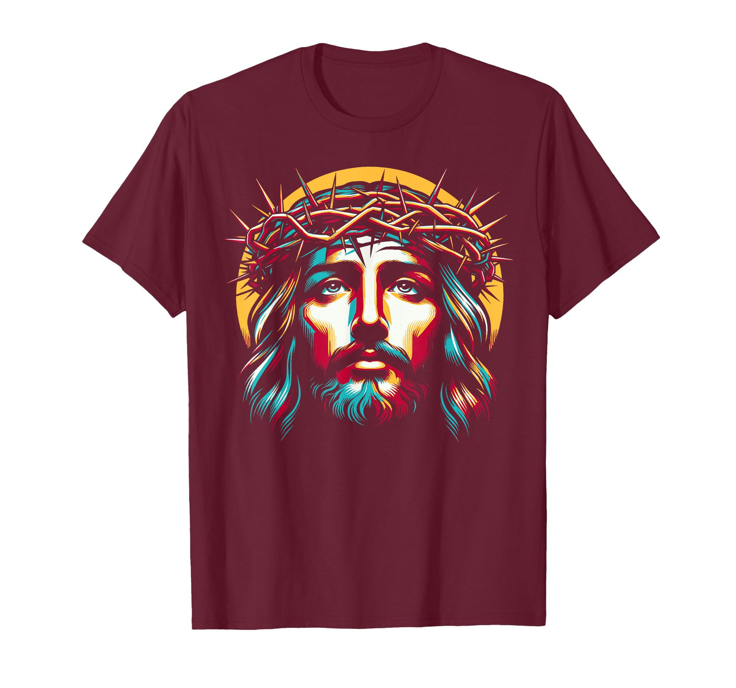 Jesus Christ Crown Of Thorns Religious Christian Faith T-Shirt