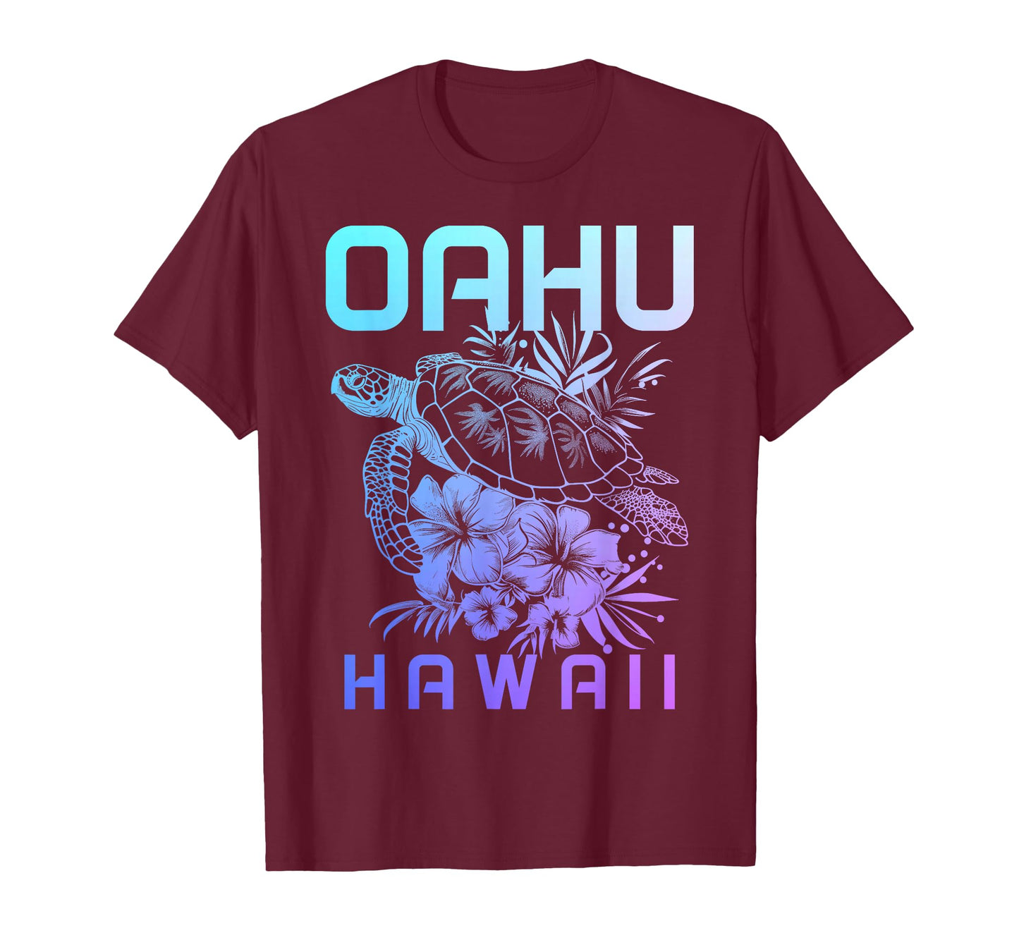 Oahu Hawaii Sea Turtle Hawaiian Surfer Souvenir T-Shirt