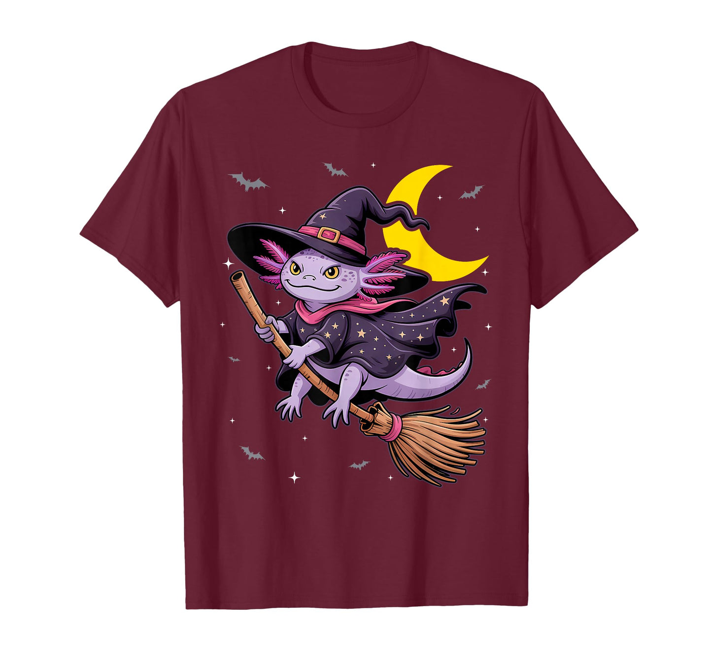 Witch Gothic Aesthetic Wicca Halloween Axolotl Lover T-Shirt