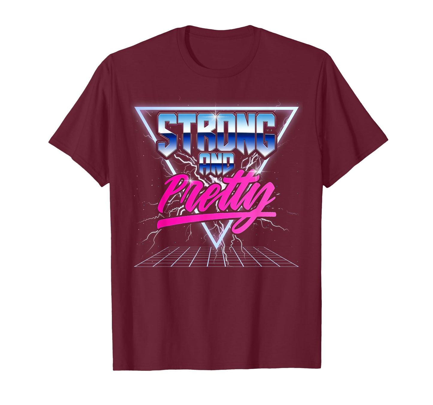 Strong and Pretty 90s 80s Vaporwave Bodybuilding Gym Men T-Shirt