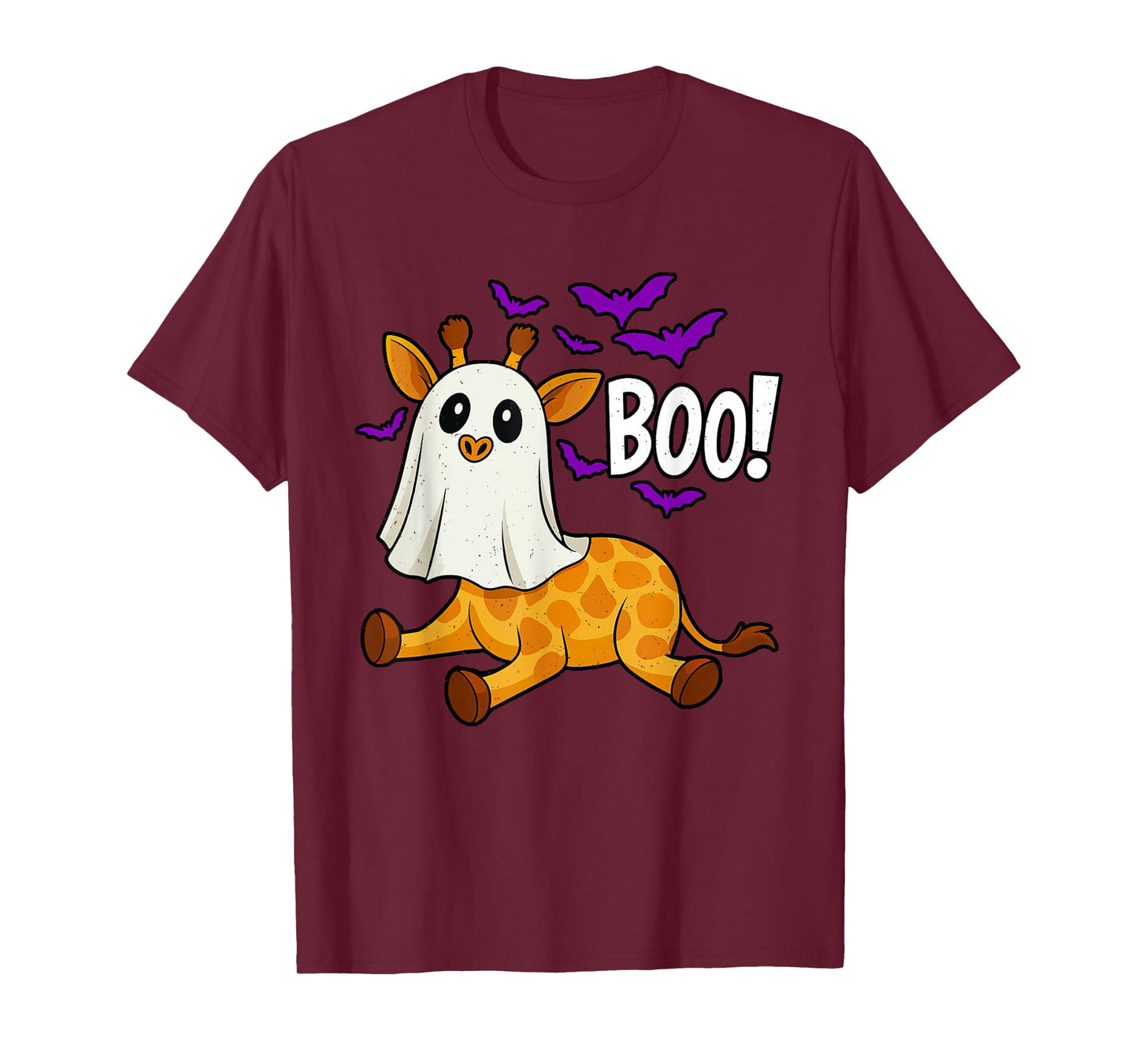 Boo Ghost Giraffe Halloween Funny Zoo Animal Wildlife Spooky T-Shirt