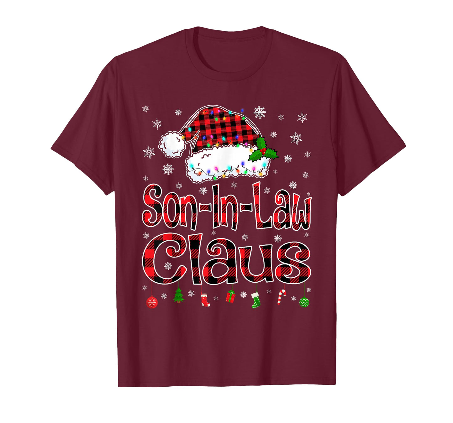 Son-in-Law Claus Christmas Light Xmas Pajama Matching Family T-Shirt