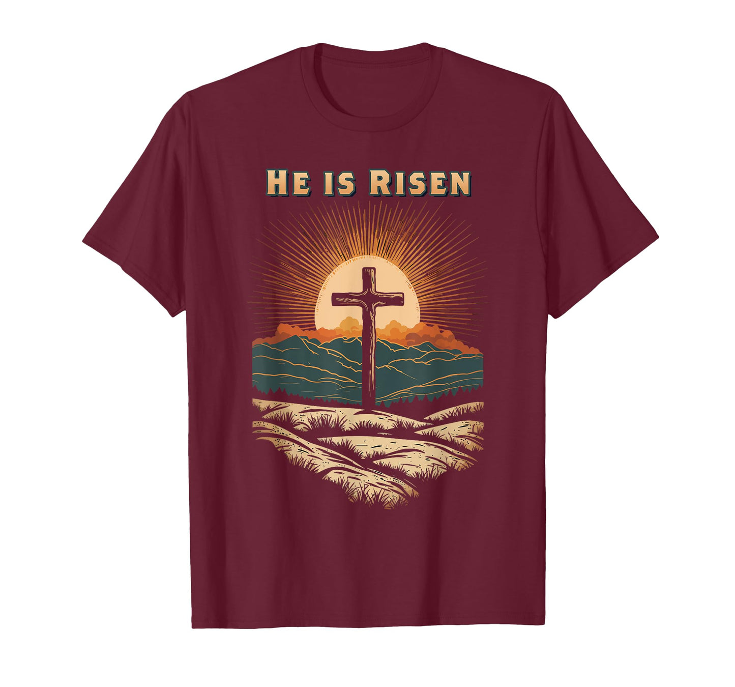 He Is Risen Easter Resurrection Jesus Christian Bible Verse T-Shirt