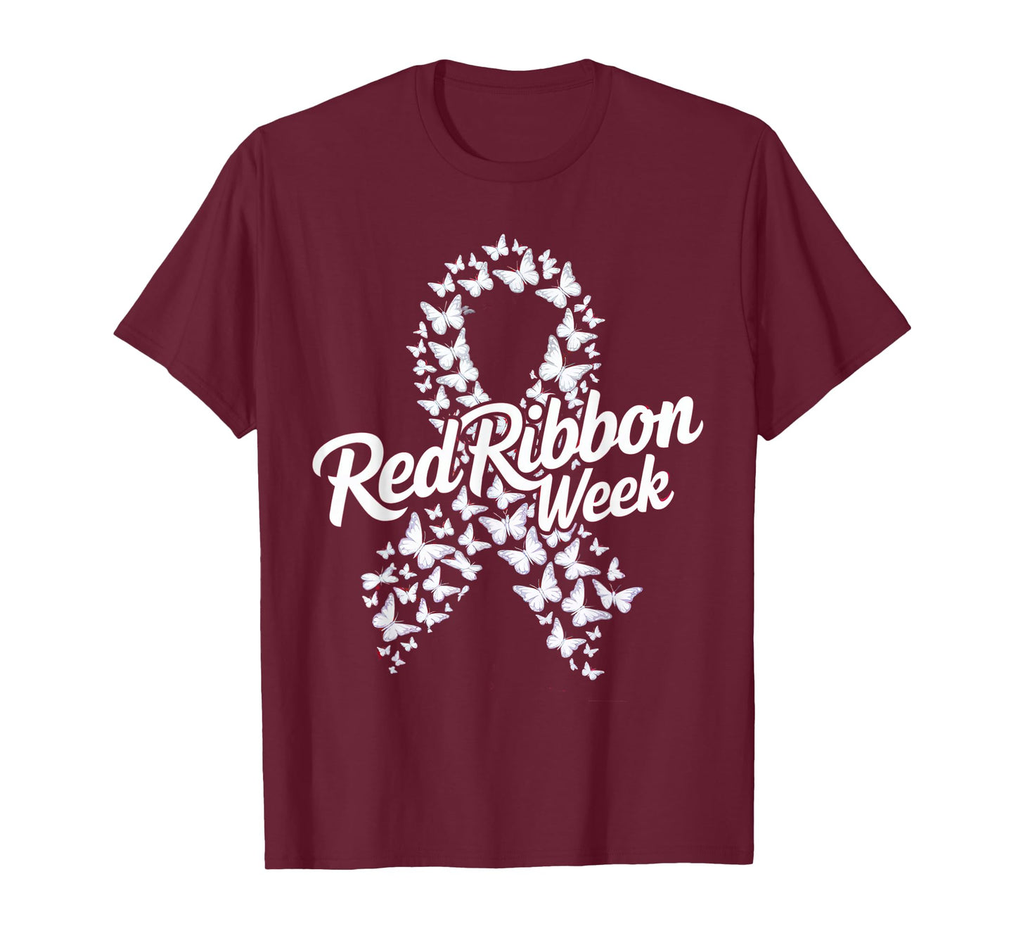 Red Ribbon Week 2025 HOPE LOVE SUPPORT Red Ribbon Week T-Shirt