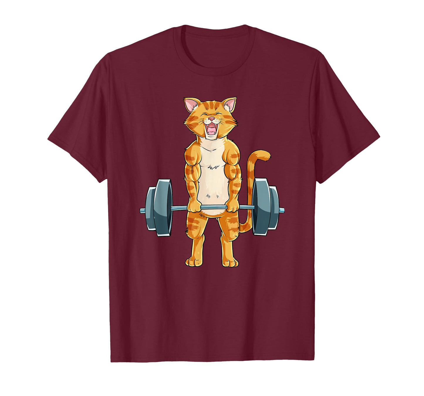 Cute Cat Powerlifting Weightlifting Deadlifting Gym Lover T-Shirt