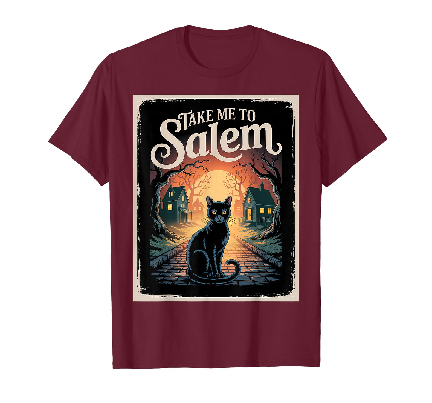 Take Me to Salem Black cat Spooky Outfit for Halloween T-Shirt
