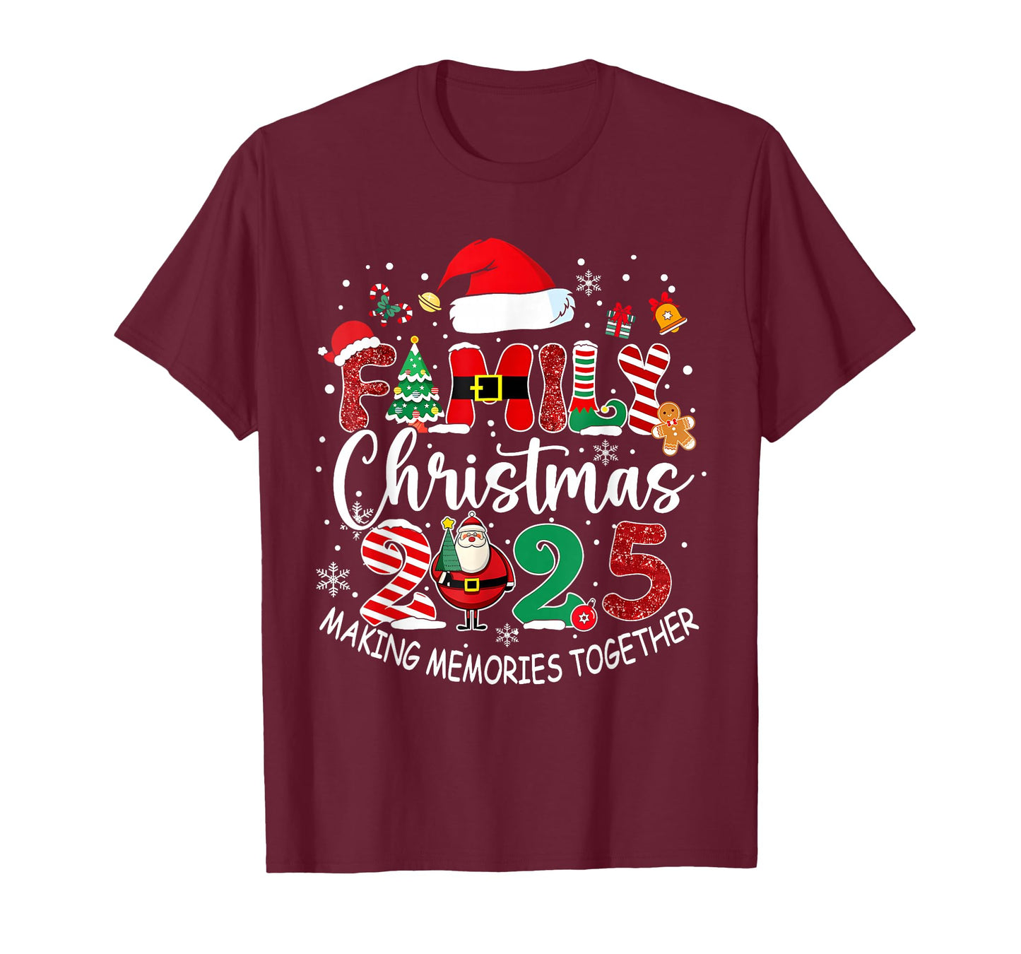 Family Christmas 2025 Matching Outfit Xmas Squad Santa T-Shirt