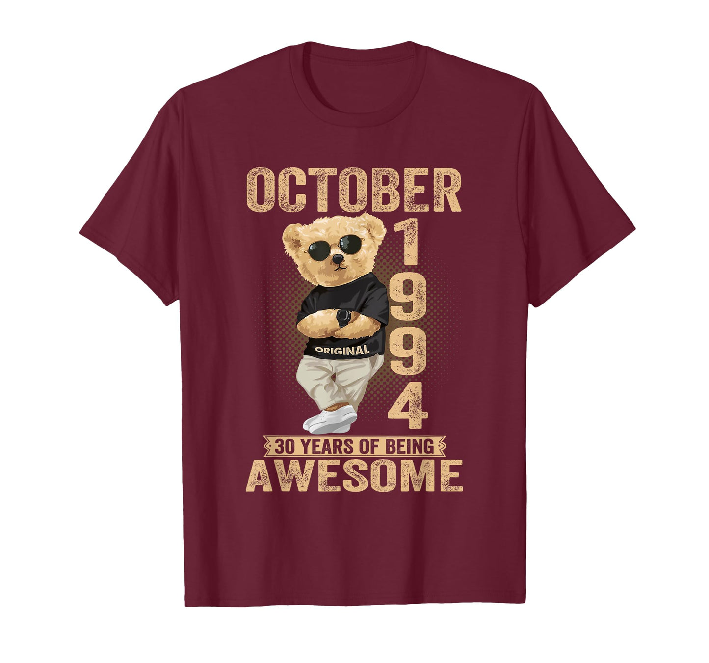 October 30th Birthday Men Women 1994 Awesome Teddy Bear T-Shirt