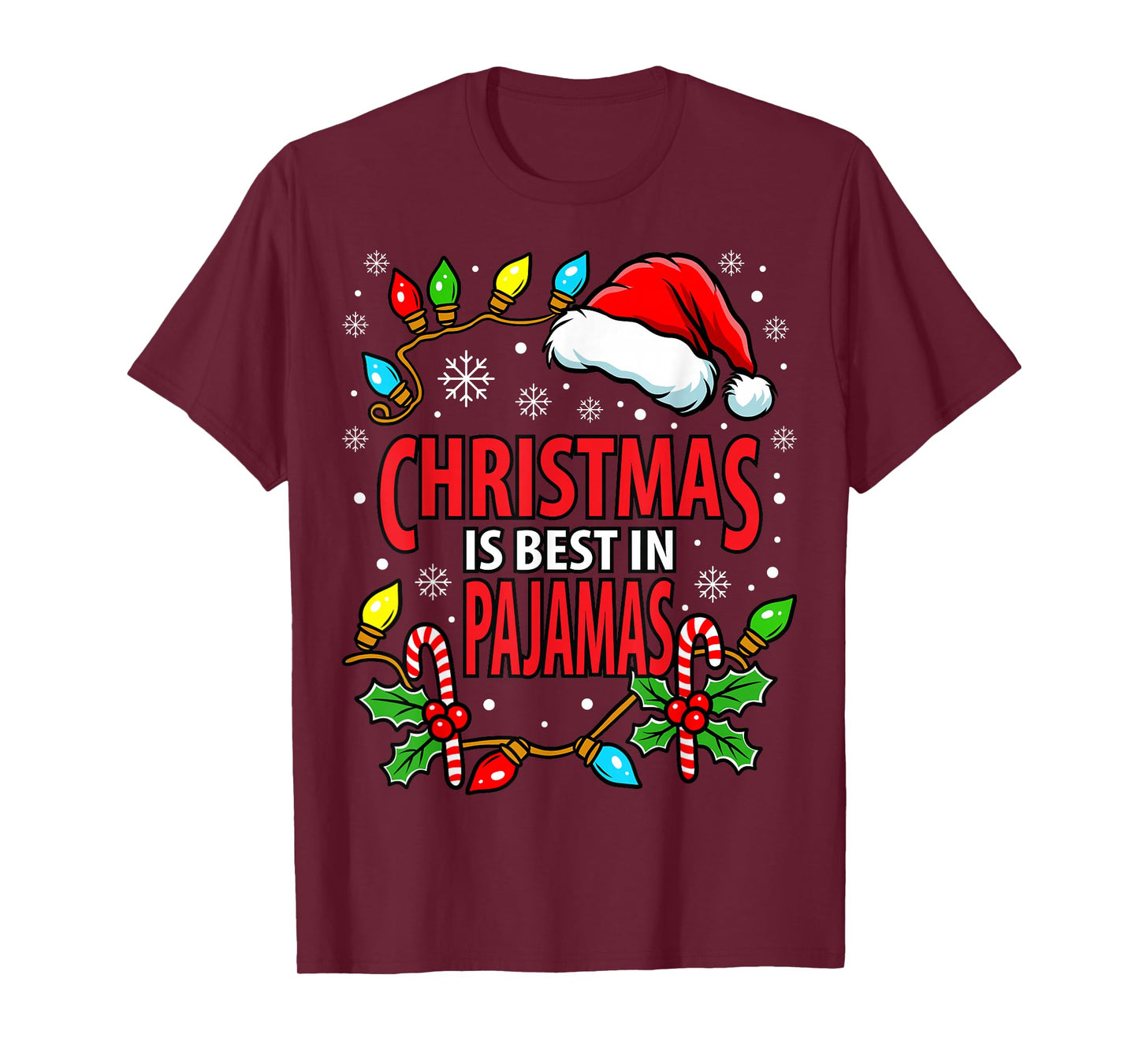 Christmas is Best in Pajamas Christmas Santa Xmas Family T-Shirt