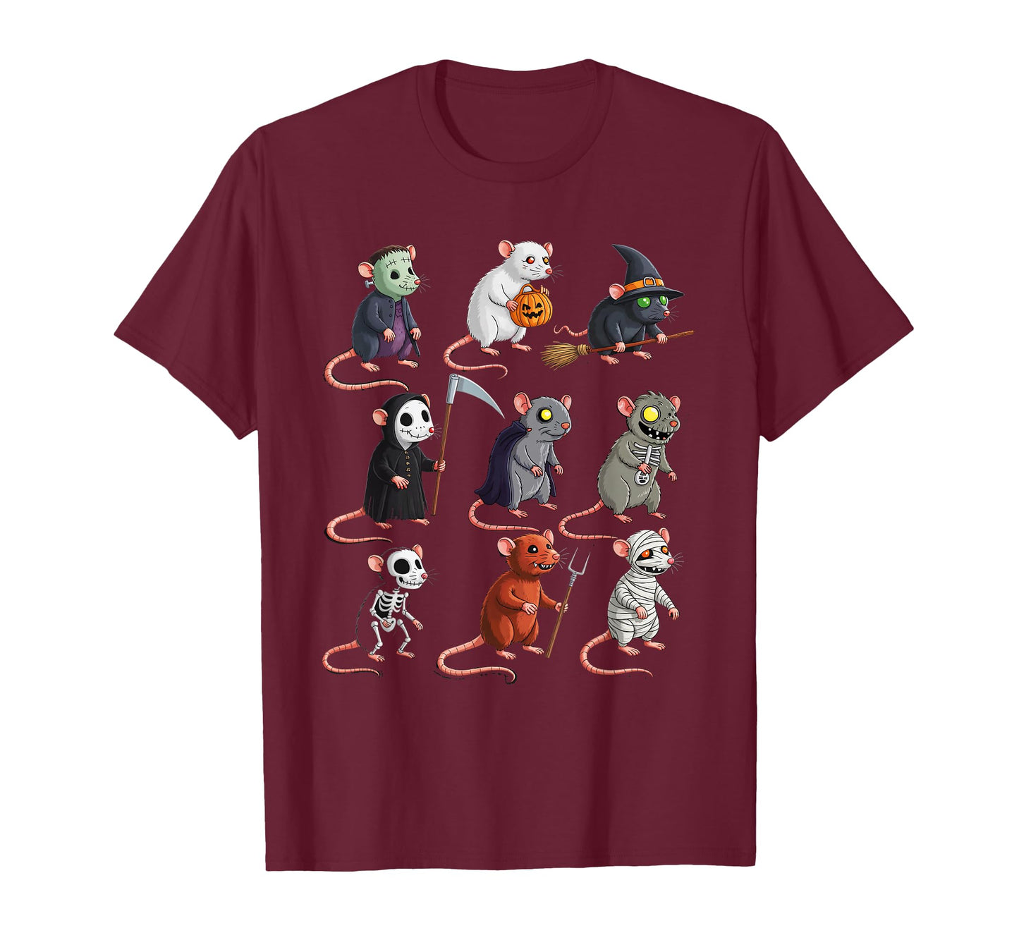 Spooky Rats Halloween Costume Mouse Kids Boys Girls Adults T-Shirt