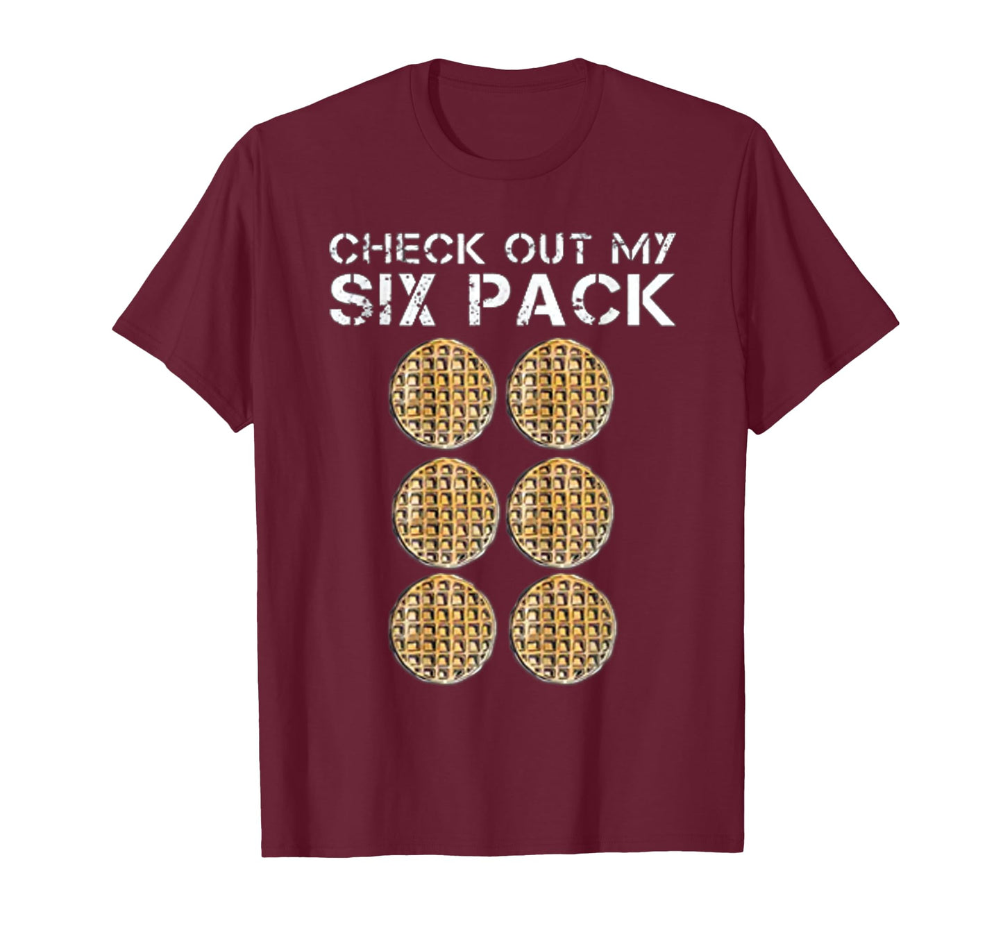 Check Out My Six Pack waffle Shirt - Funny Gym WEIGHTLIFTING T-Shirt