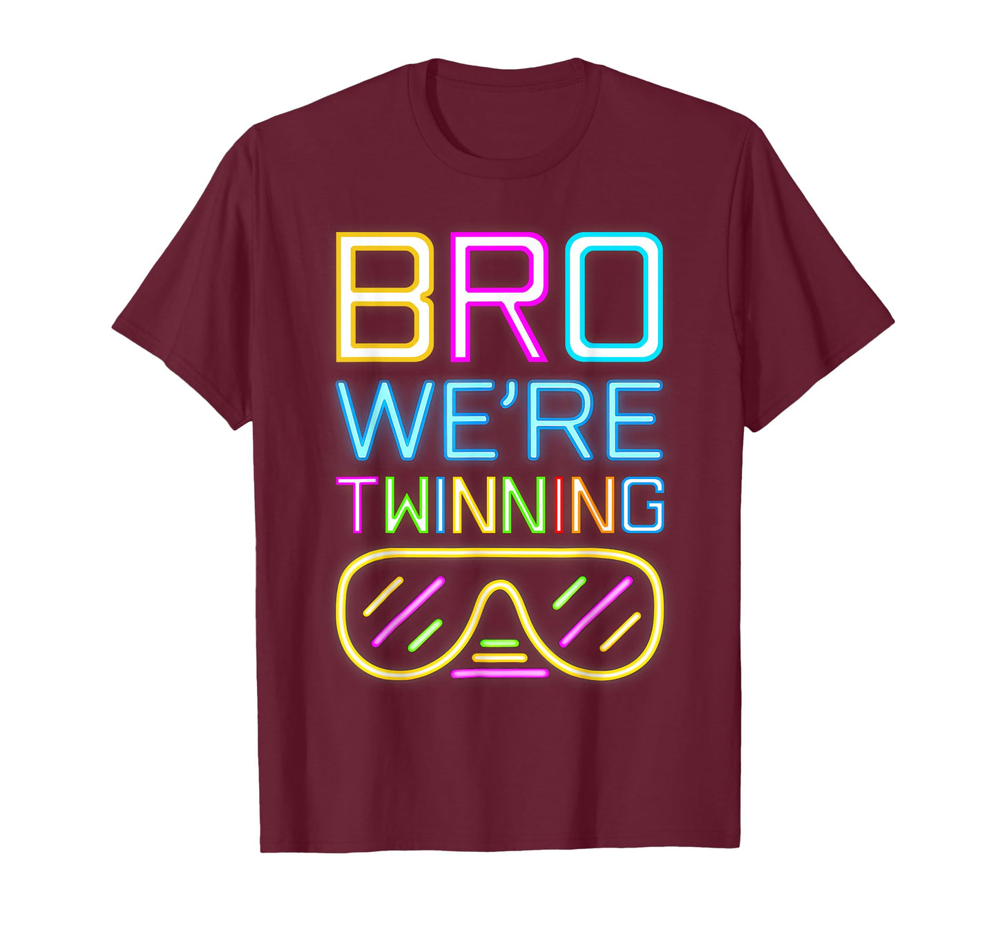Vintage Twinning With My Bro Spirit Week Twin Day Sunglasses T-Shirt