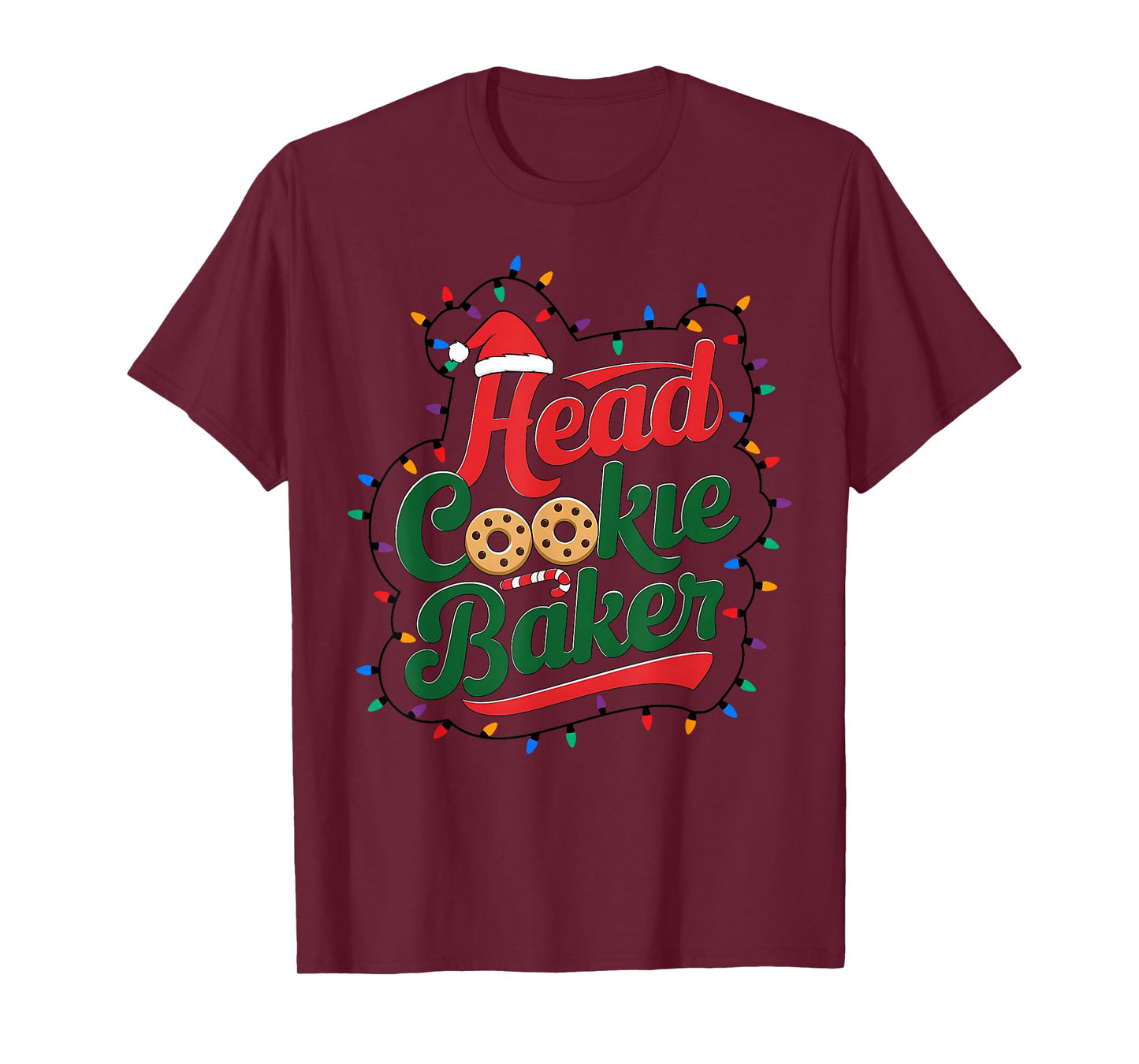 Head Cookie Baker Christmas Cookie Baking T-Shirt
