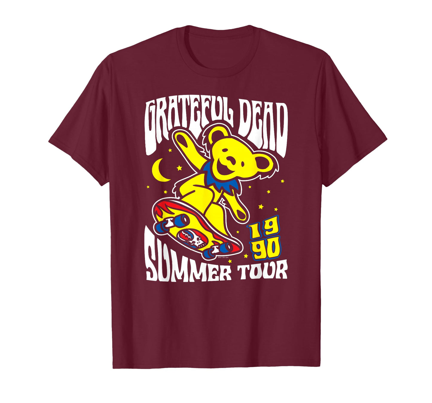 Grateful Dead Skateboard Bear Summer '90 Vintage Band T-Shirt