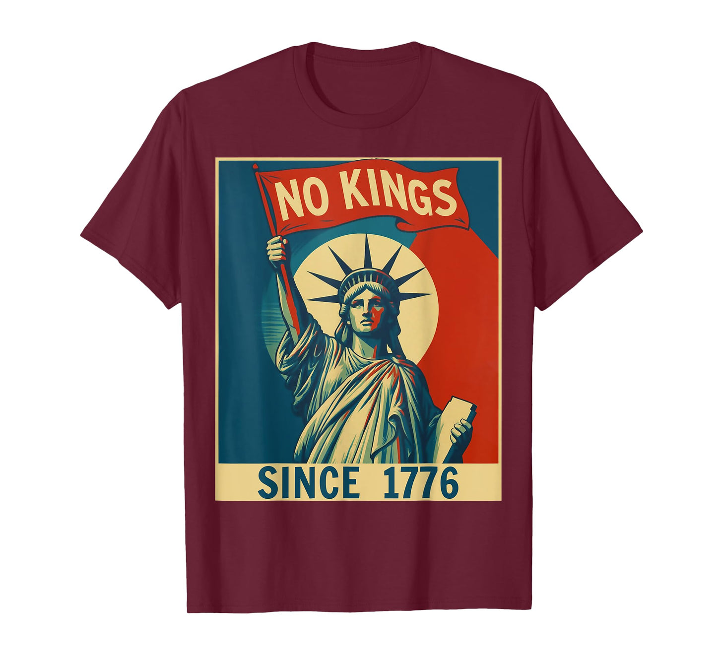 No Kings In America Since 1776 Statue Of Liberty Vintage T-Shirt